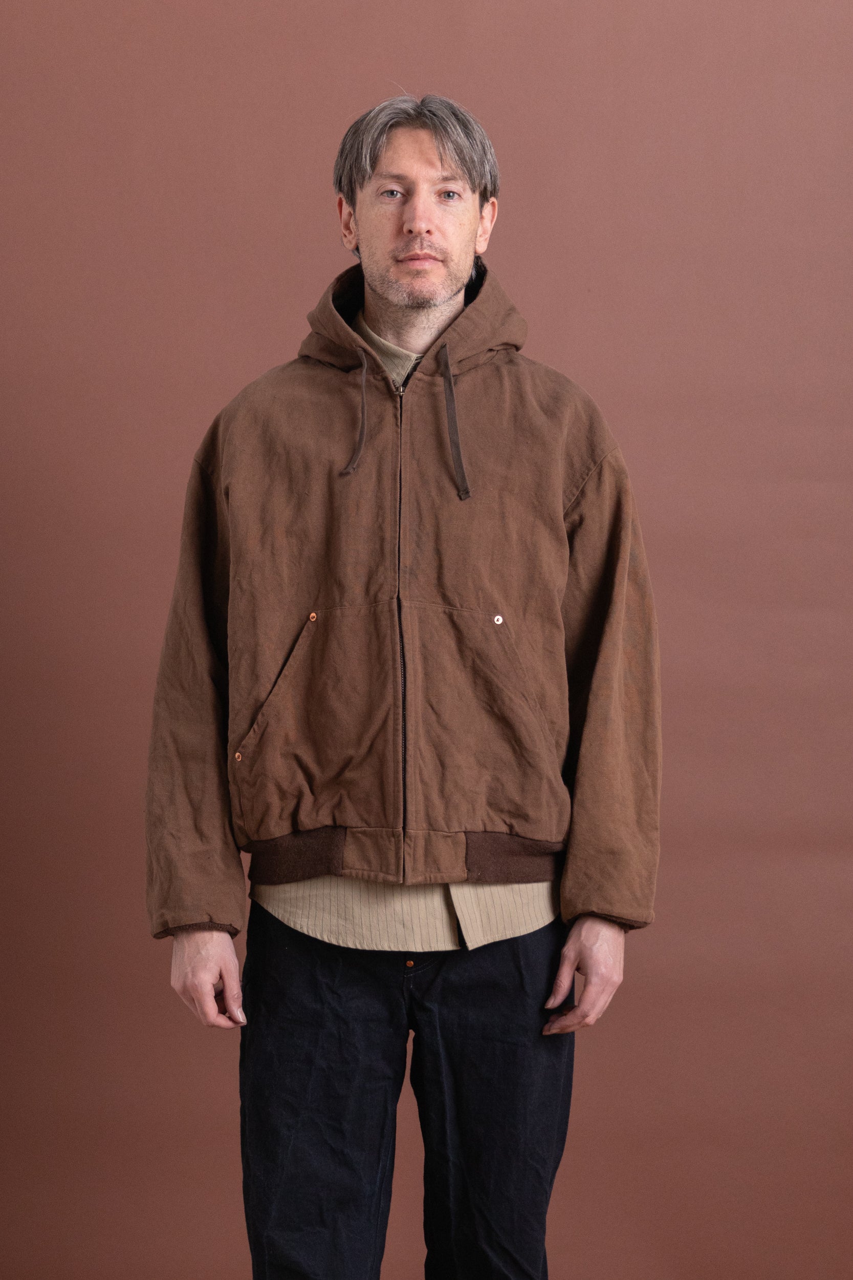 【最終価格】Cotton Hemp Hoody Jacket COTTON HEMP HOODY JACKET IN KAKISHIBU