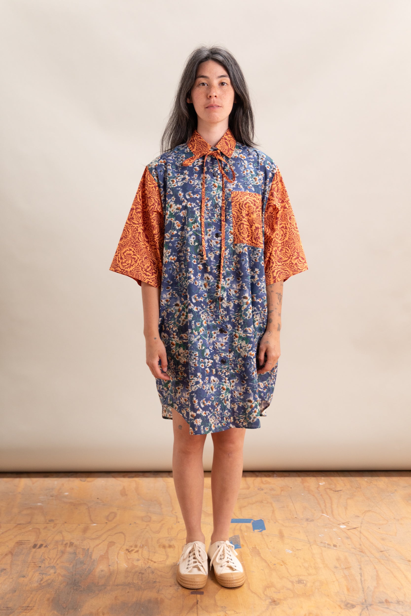 OVERSIZED SHORT SHIRT DRESS IN LIBERTY OF LONDON TANA LAWN