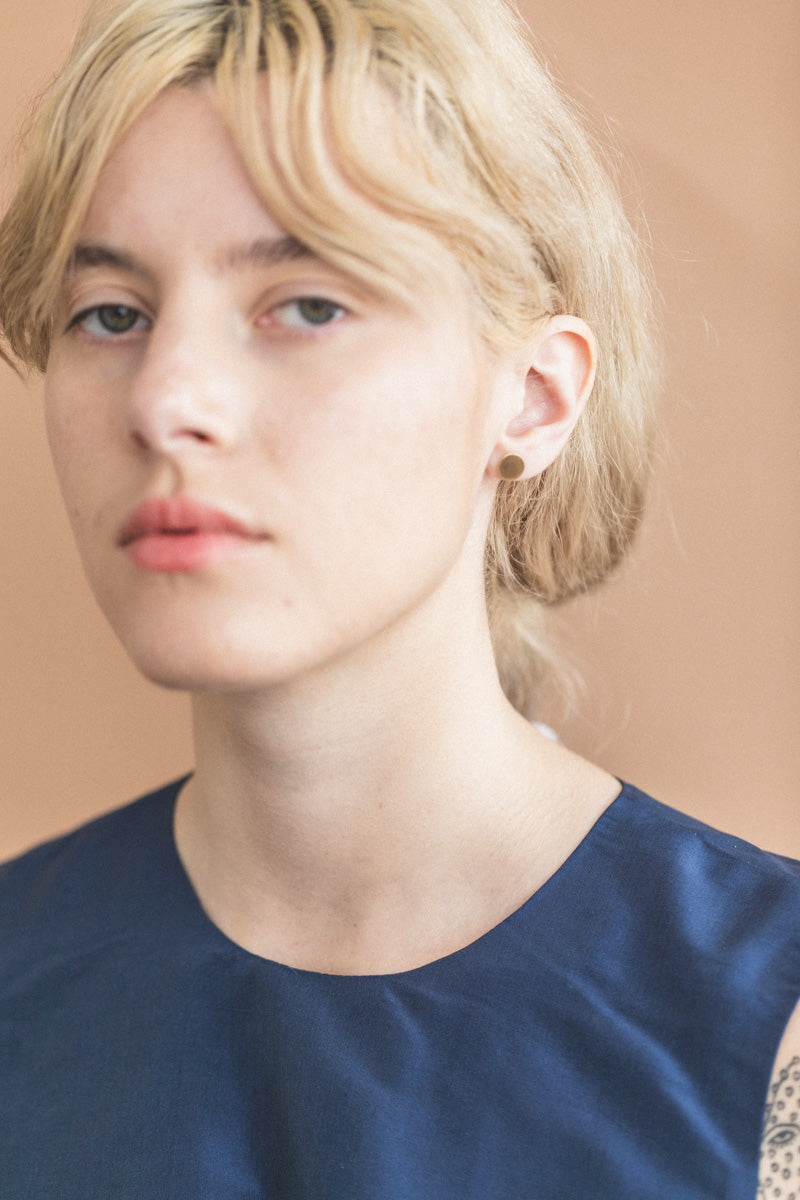 9MM SEQUIN STUD IN 14K GOLD (SINGLE)