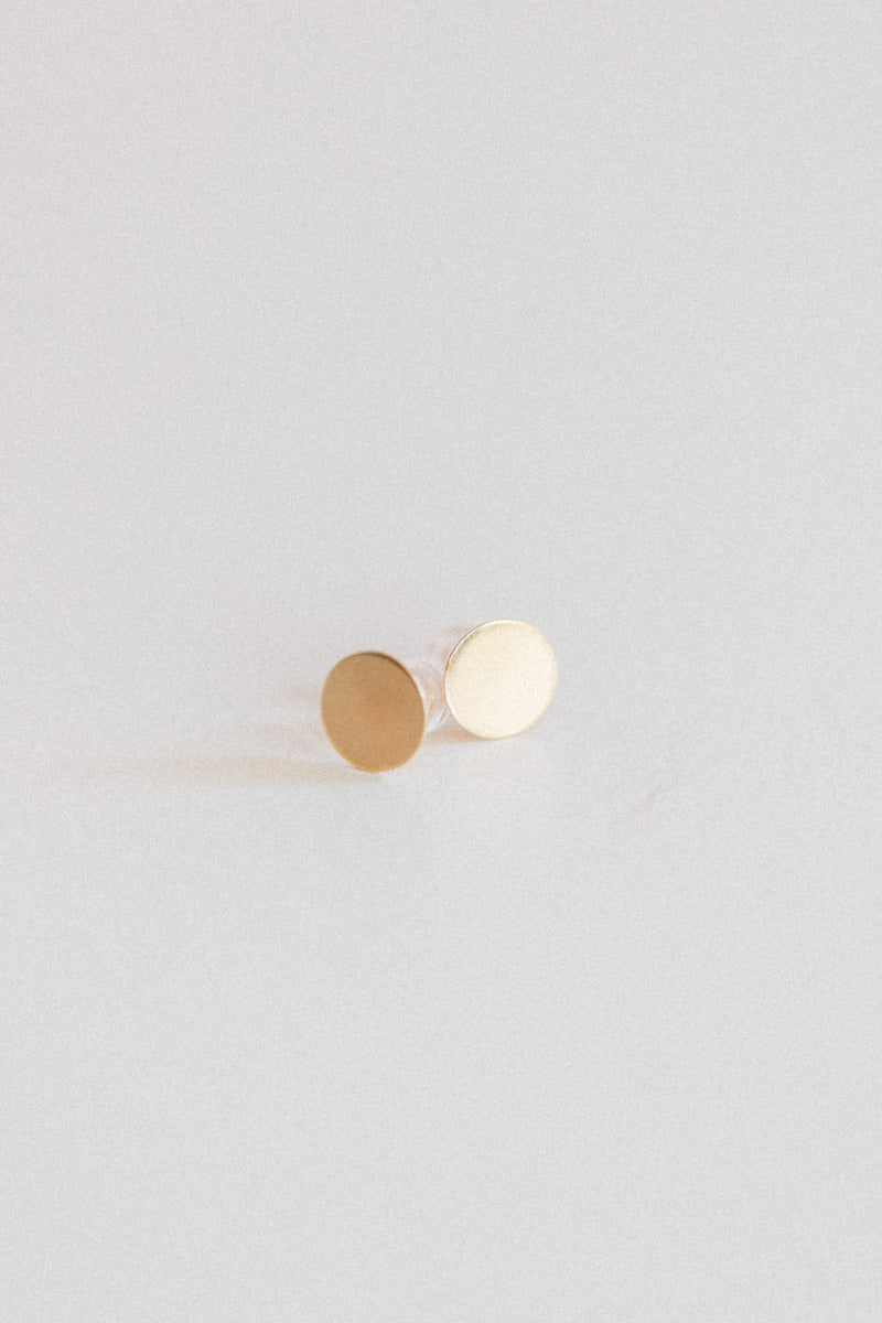 9MM SEQUIN STUD IN 14K GOLD (SINGLE)