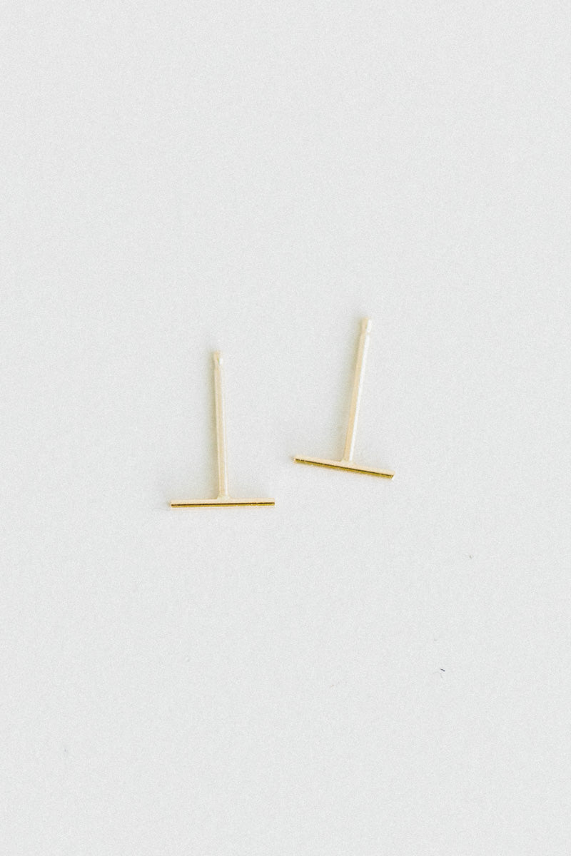 STAPLE STUD IN 14K GOLD (SINGLE)
