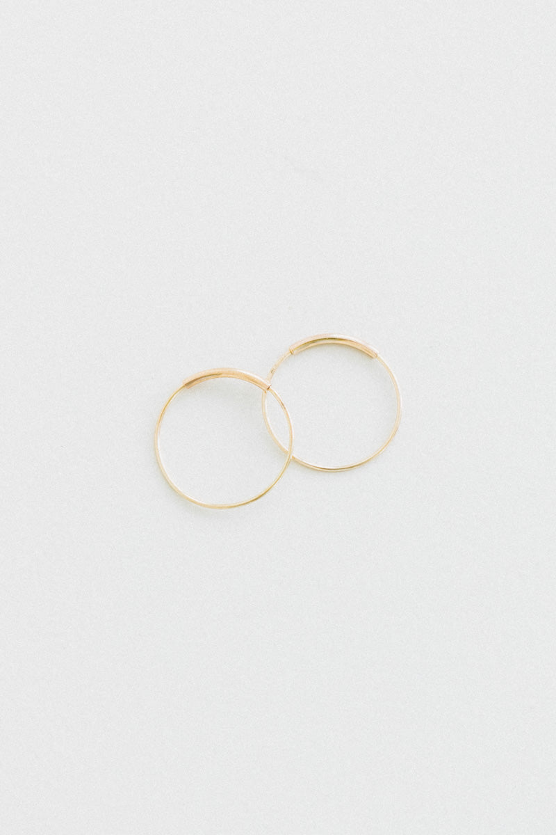 EXTRA SMALL 14K GOLD HOOP EARRINGS (PAIR)