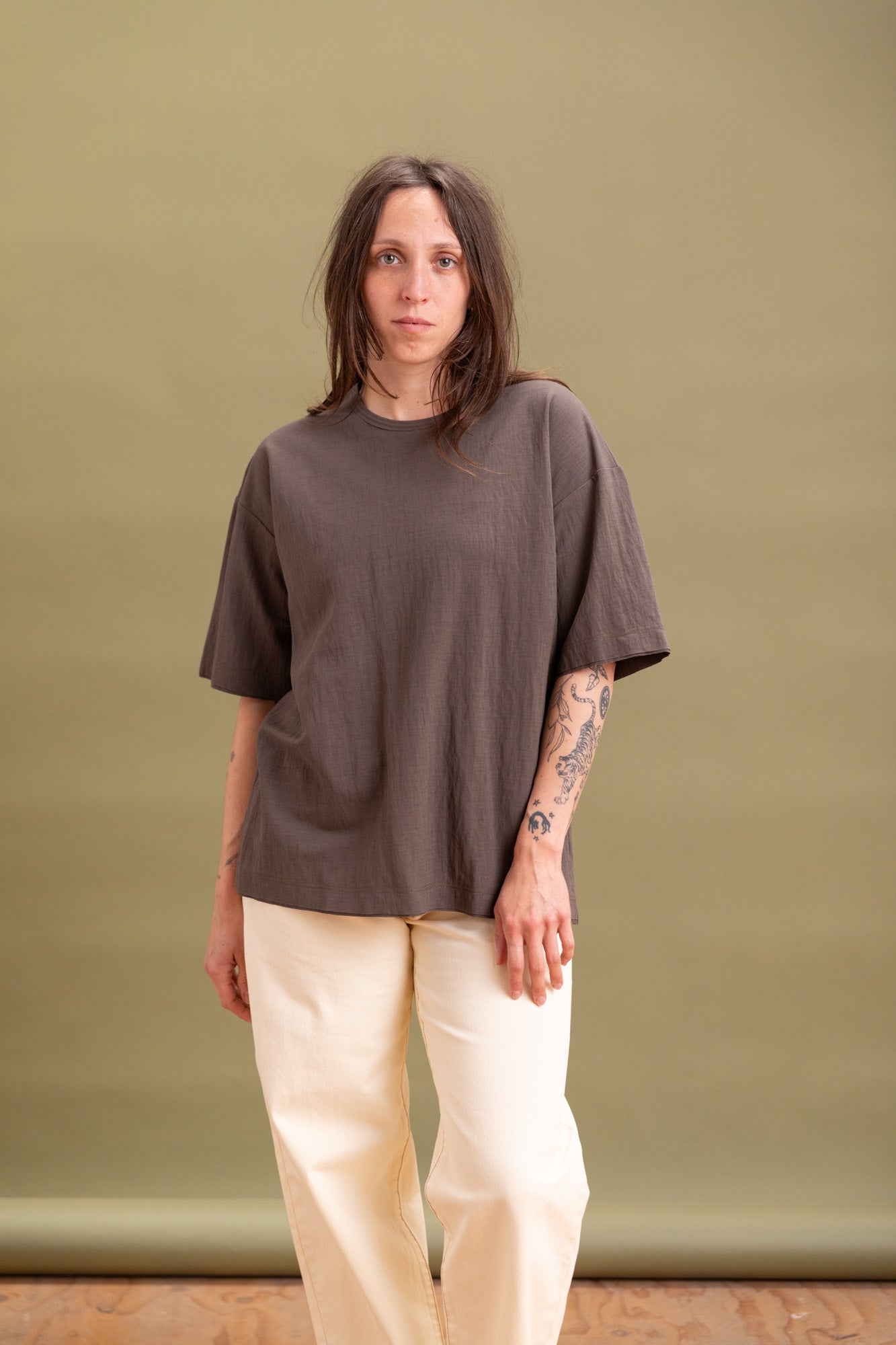 CHAISE TOP IN TAUPE