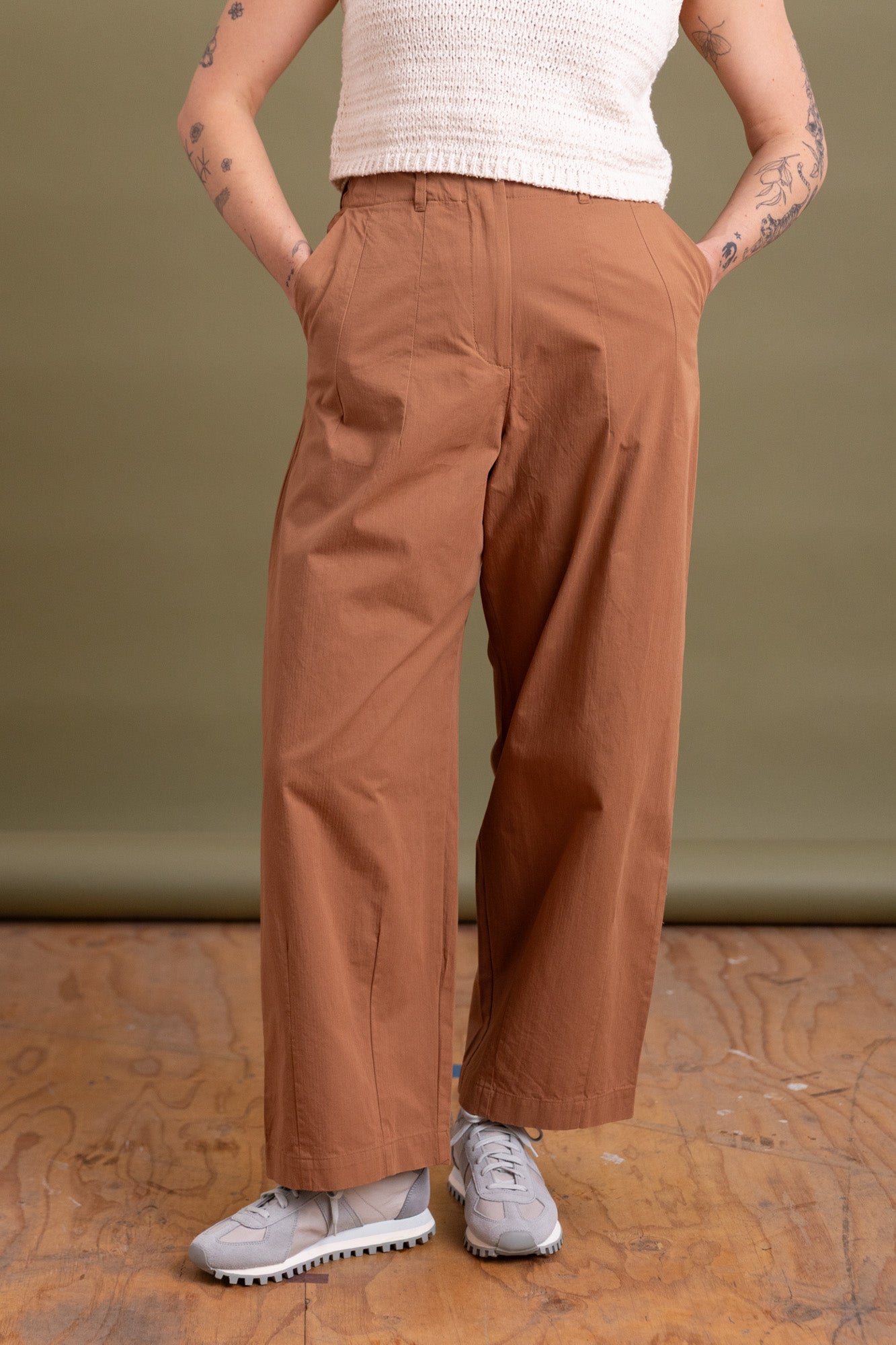 PLY PANT IN TOFFEE BROWN