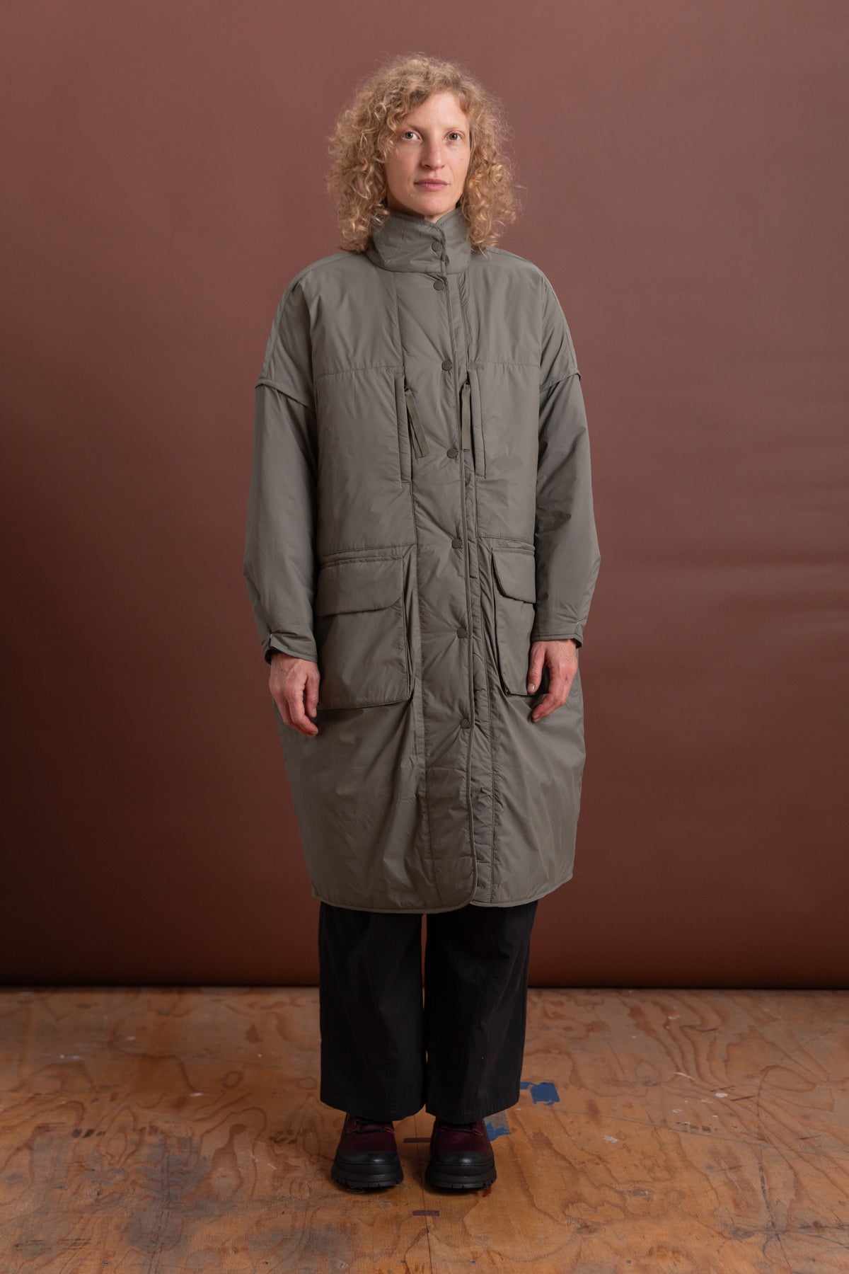 RESTORE COAT IN DUSTY OLIVE