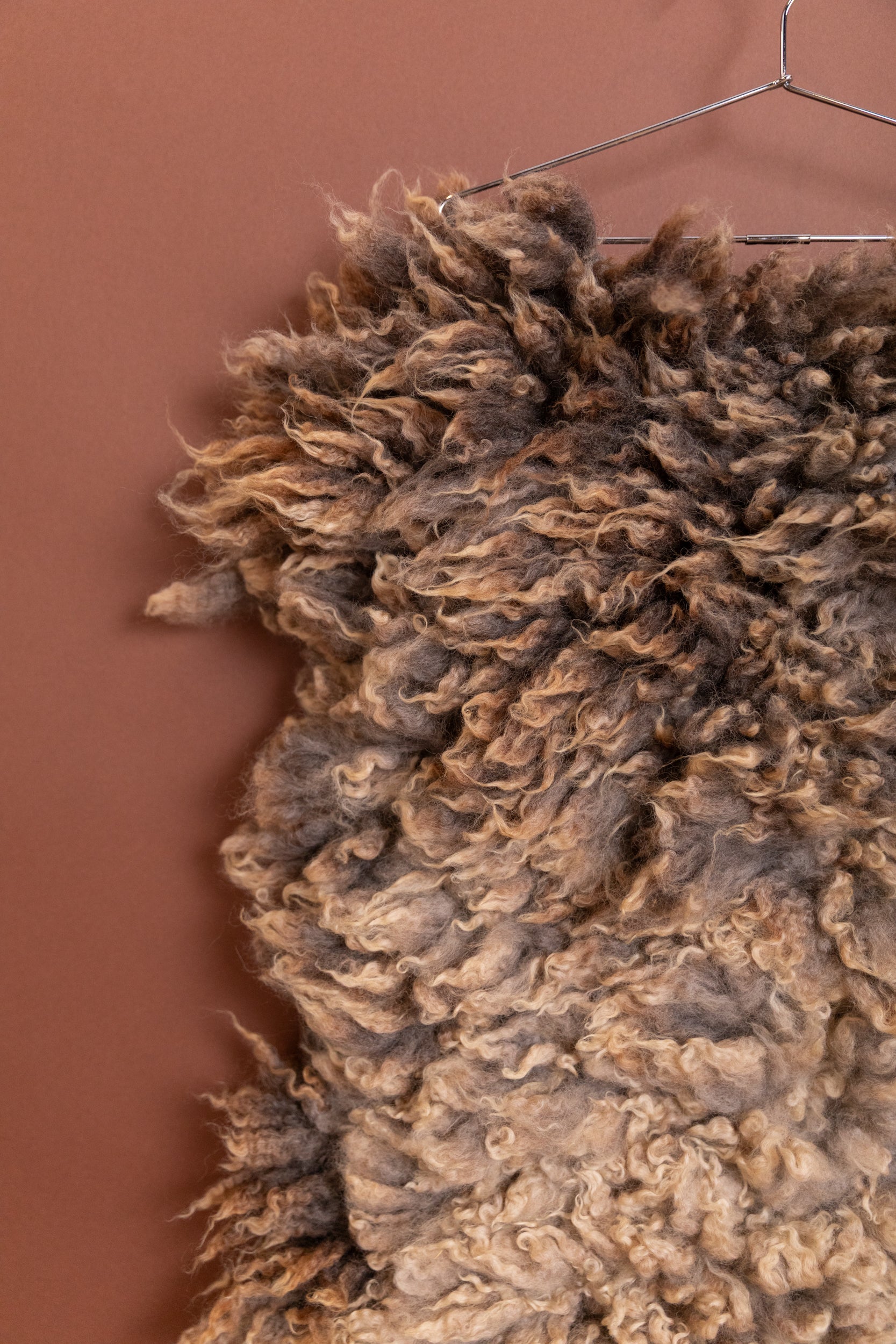 FELTED BENCH CUSHION IN NATURAL UNDYED WOOL