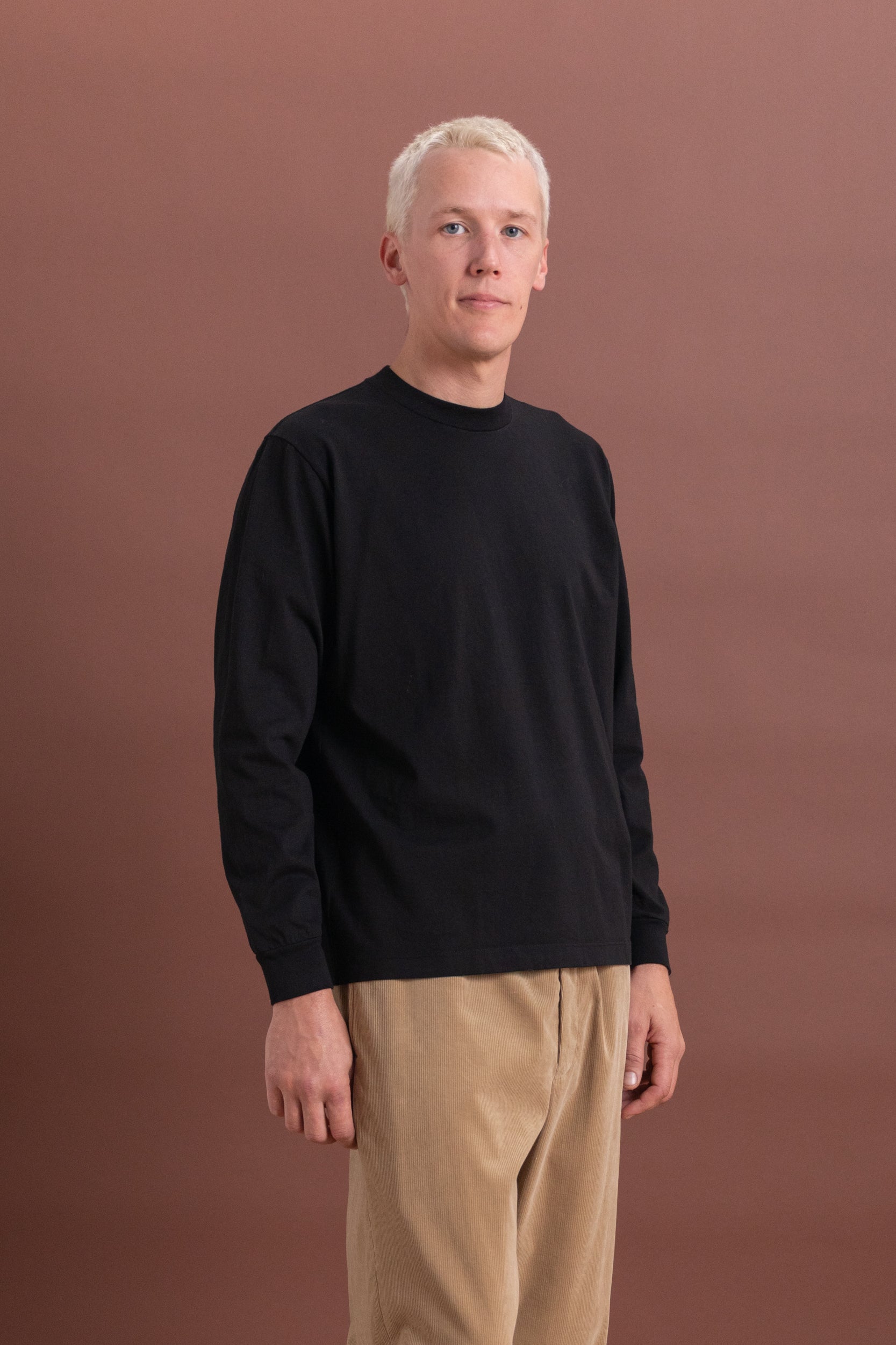 LONG SLEEVE MUNICIPAL TEE SHIRT IN BLACK