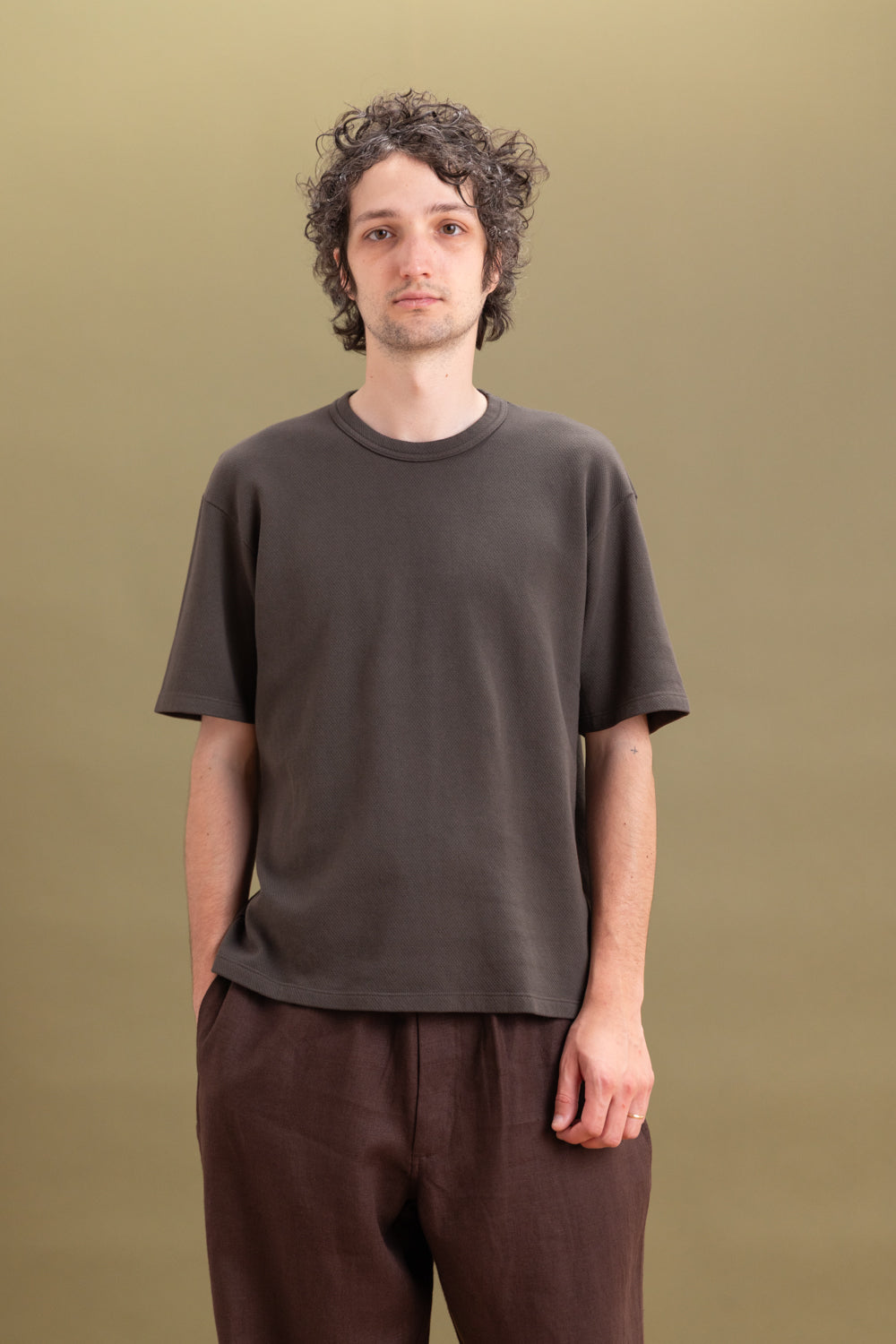 MESH TEE SHIRT IN BLACK PINE