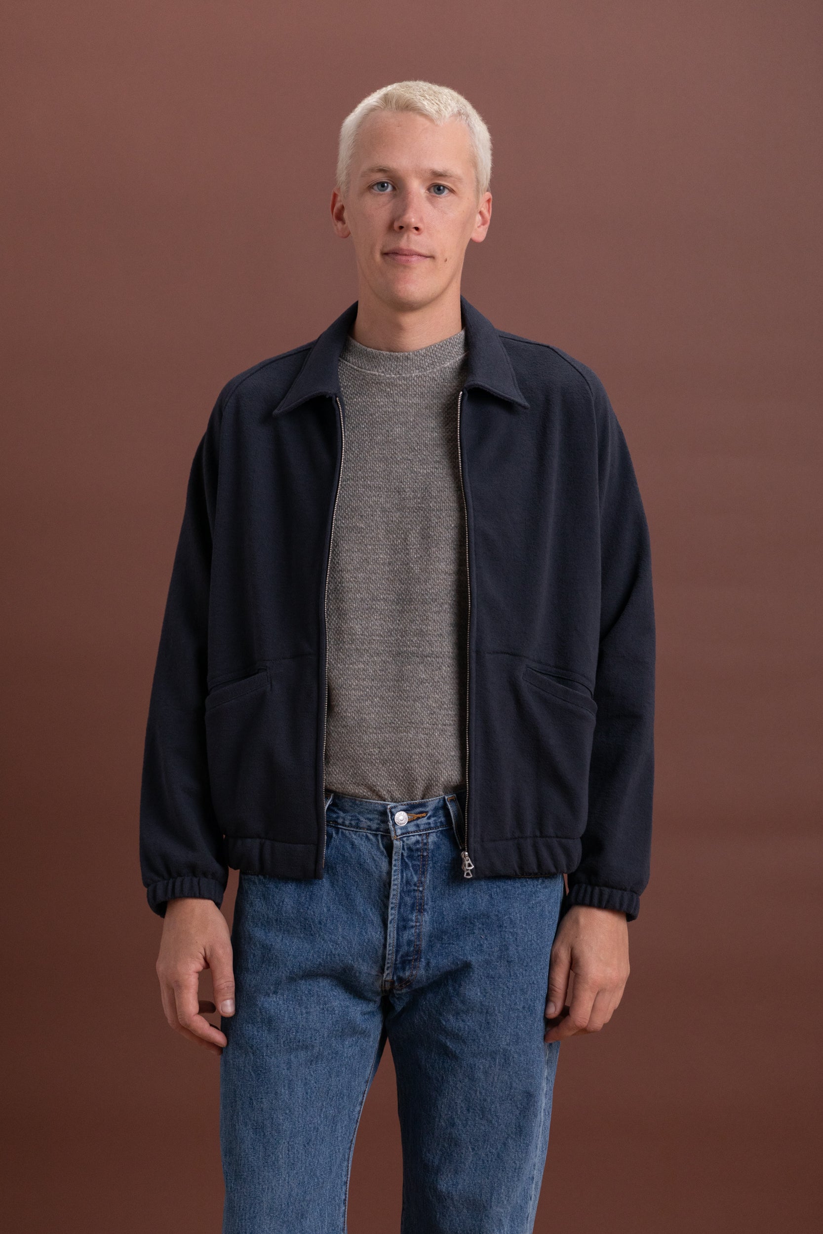 TEXTURED COACH JACKET IN SHADOW