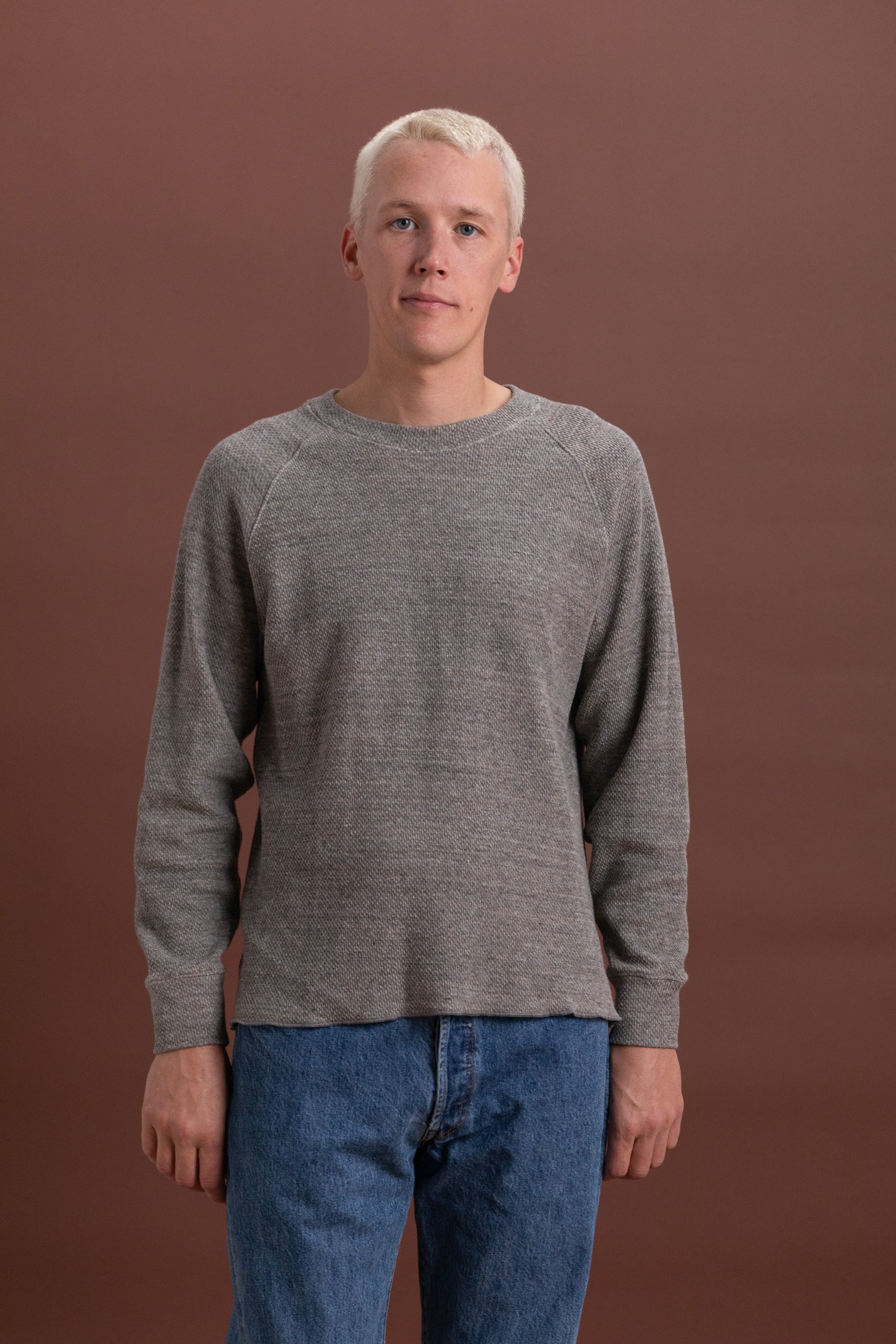 RAGLAN THERMAL IN GREY MELANGE