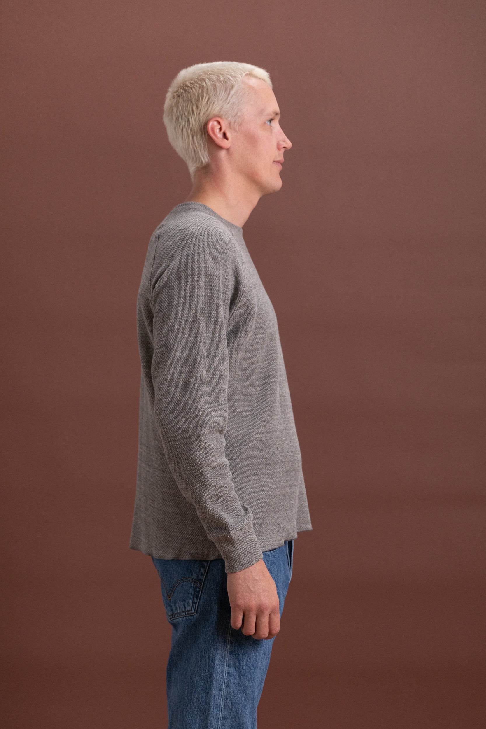 RAGLAN THERMAL IN GREY MELANGE