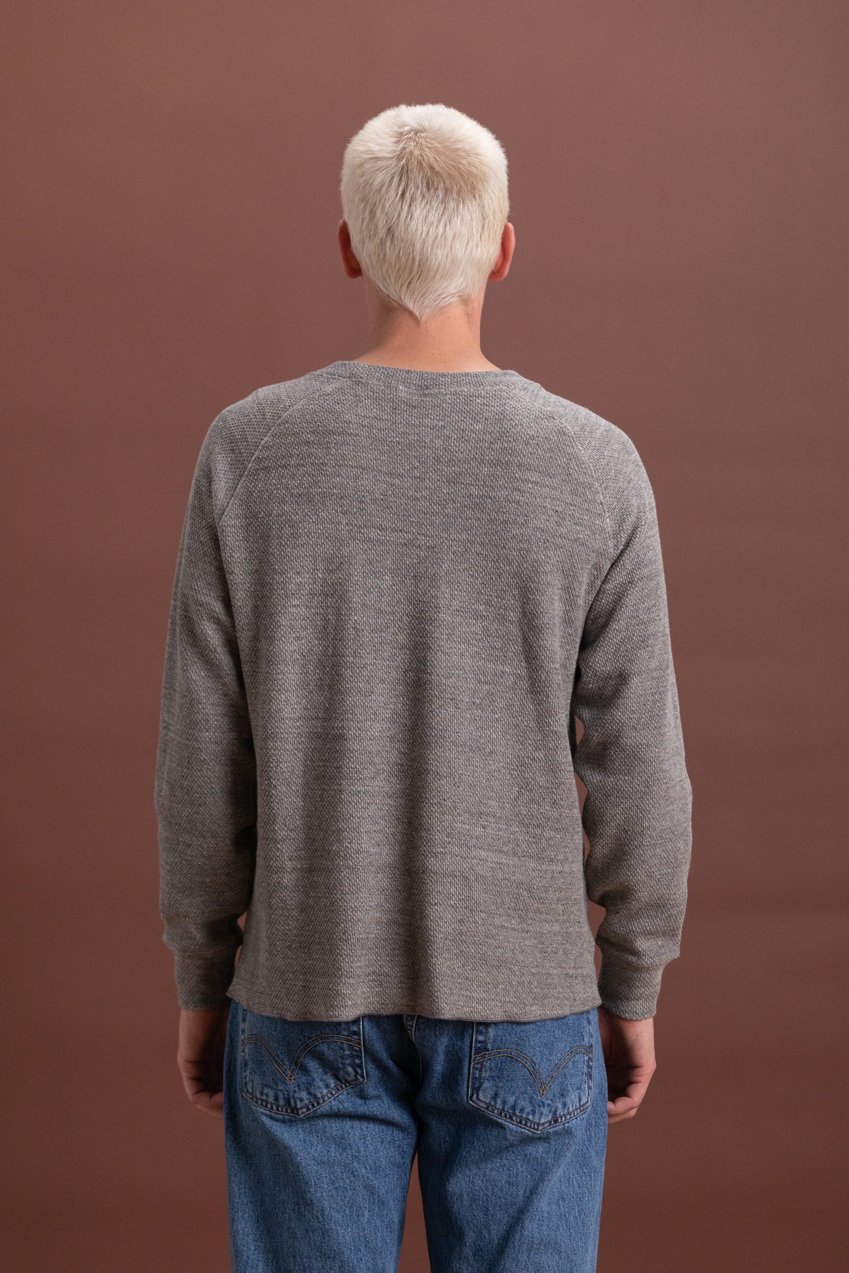 RAGLAN THERMAL IN GREY MELANGE