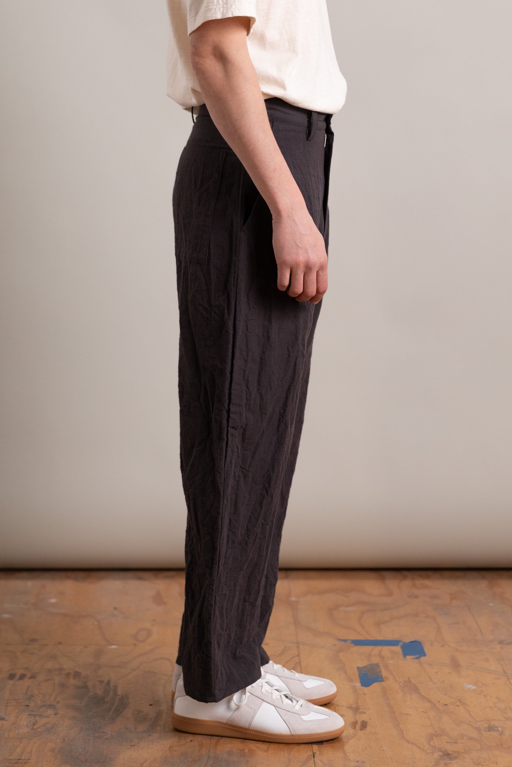 R0 P4 WIDE PANTS IN EARTH LINEN