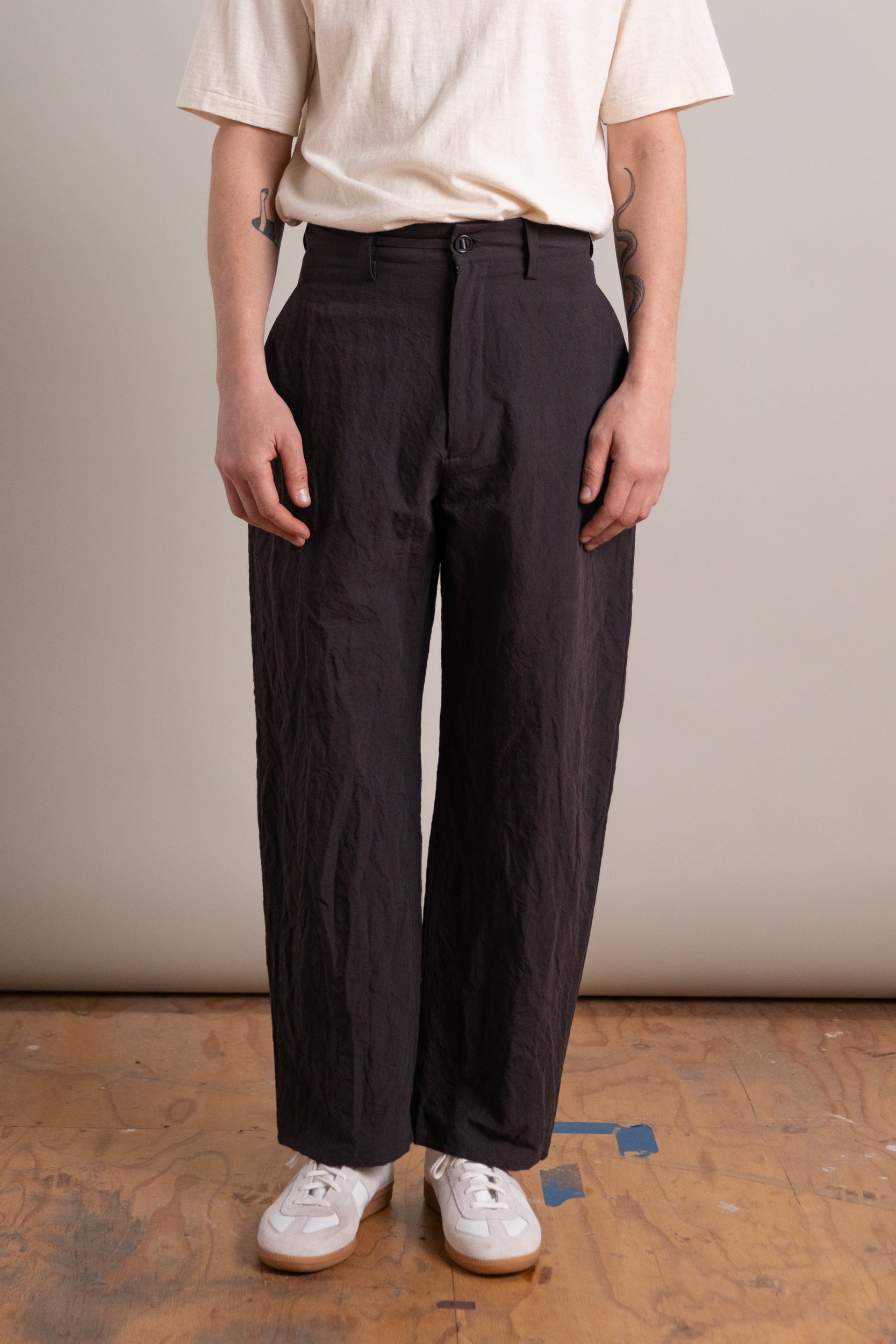 R0 P4 WIDE PANTS IN EARTH LINEN