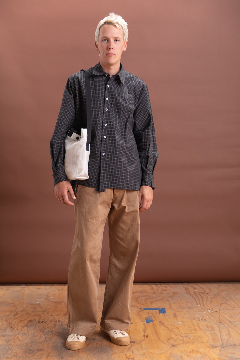 R19 BAG-4 MINI TOTE IN WHITE NYLON