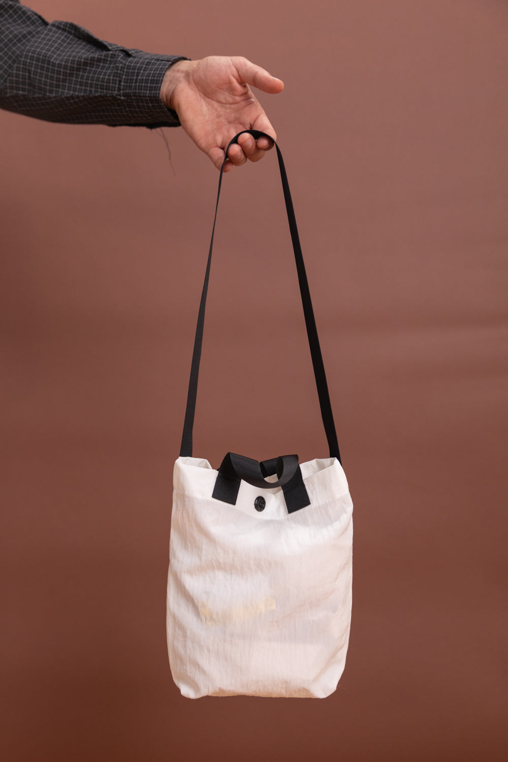 R19 BAG-4 MINI TOTE IN WHITE NYLON
