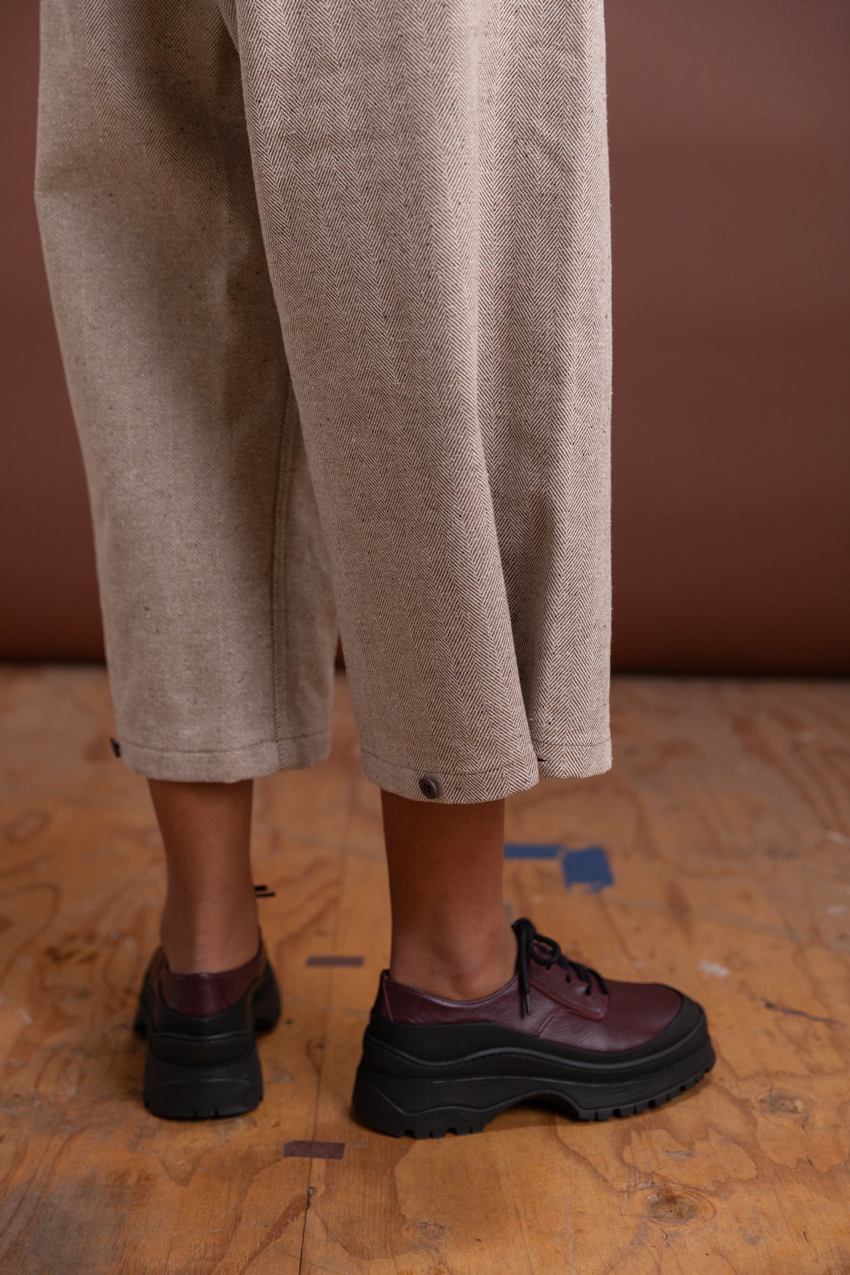 R19 P3 BUCKET PANTS IN GRAVEL HERRINGBONE