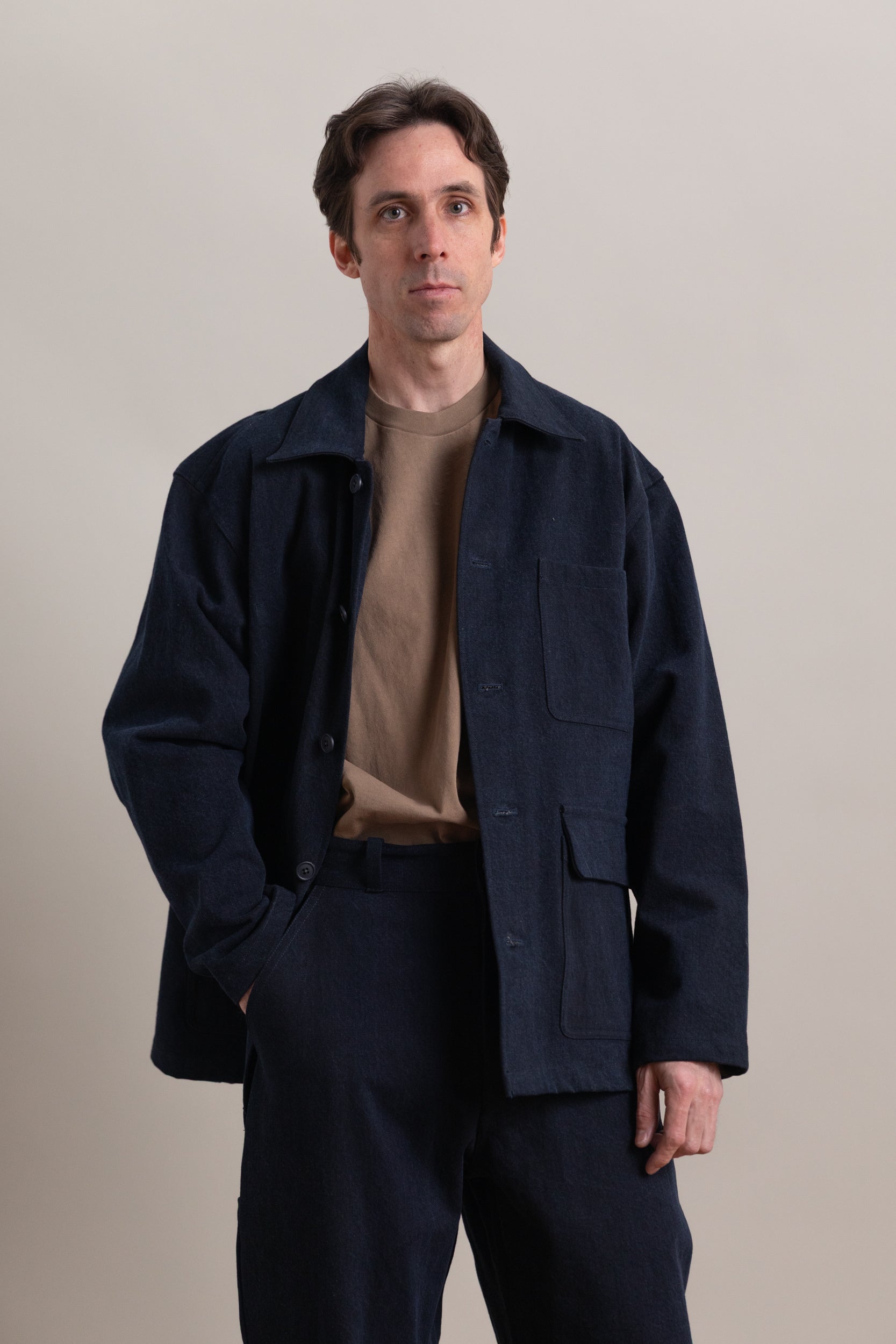 R20J2 JEBOK WORK JACKET IN BLUE SUMI INK DENIM