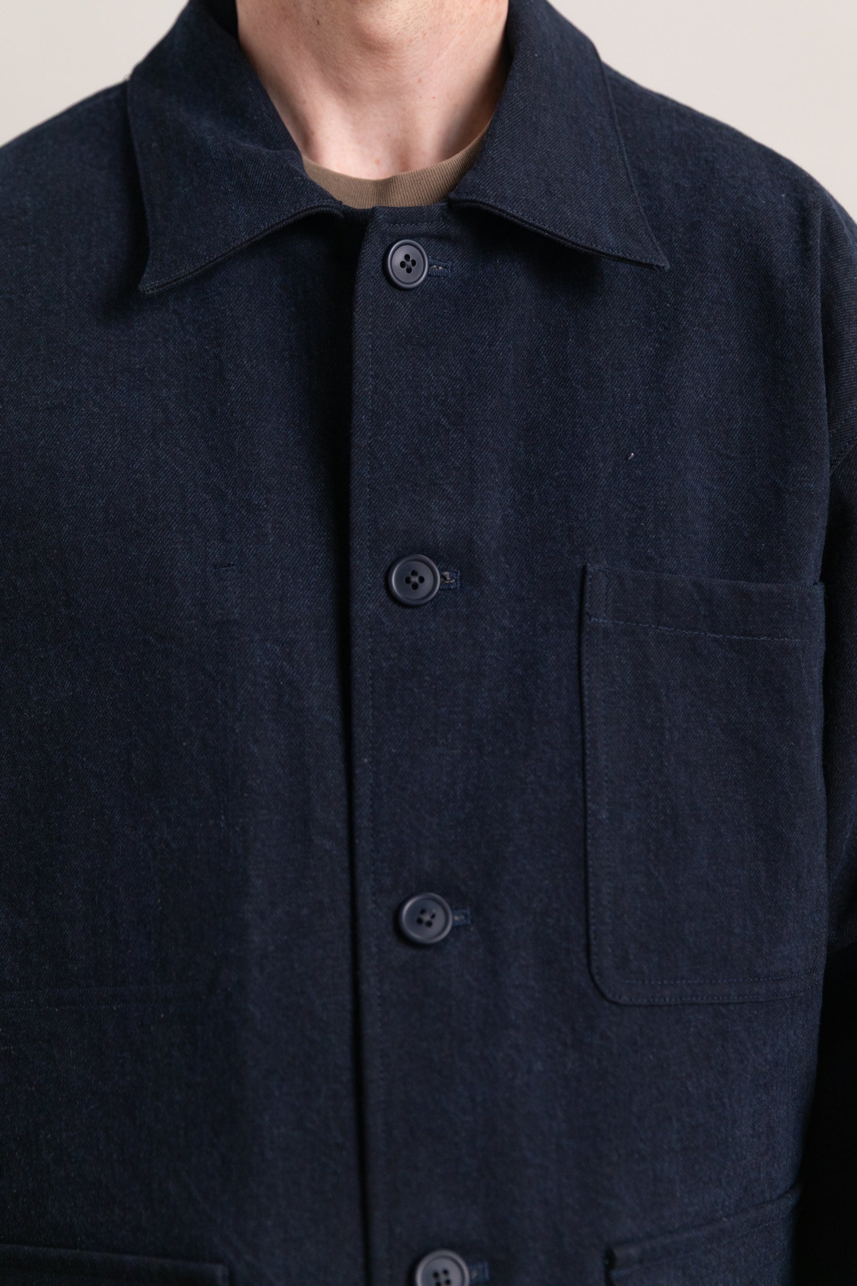 R20J2 JEBOK WORK JACKET IN BLUE SUMI INK DENIM