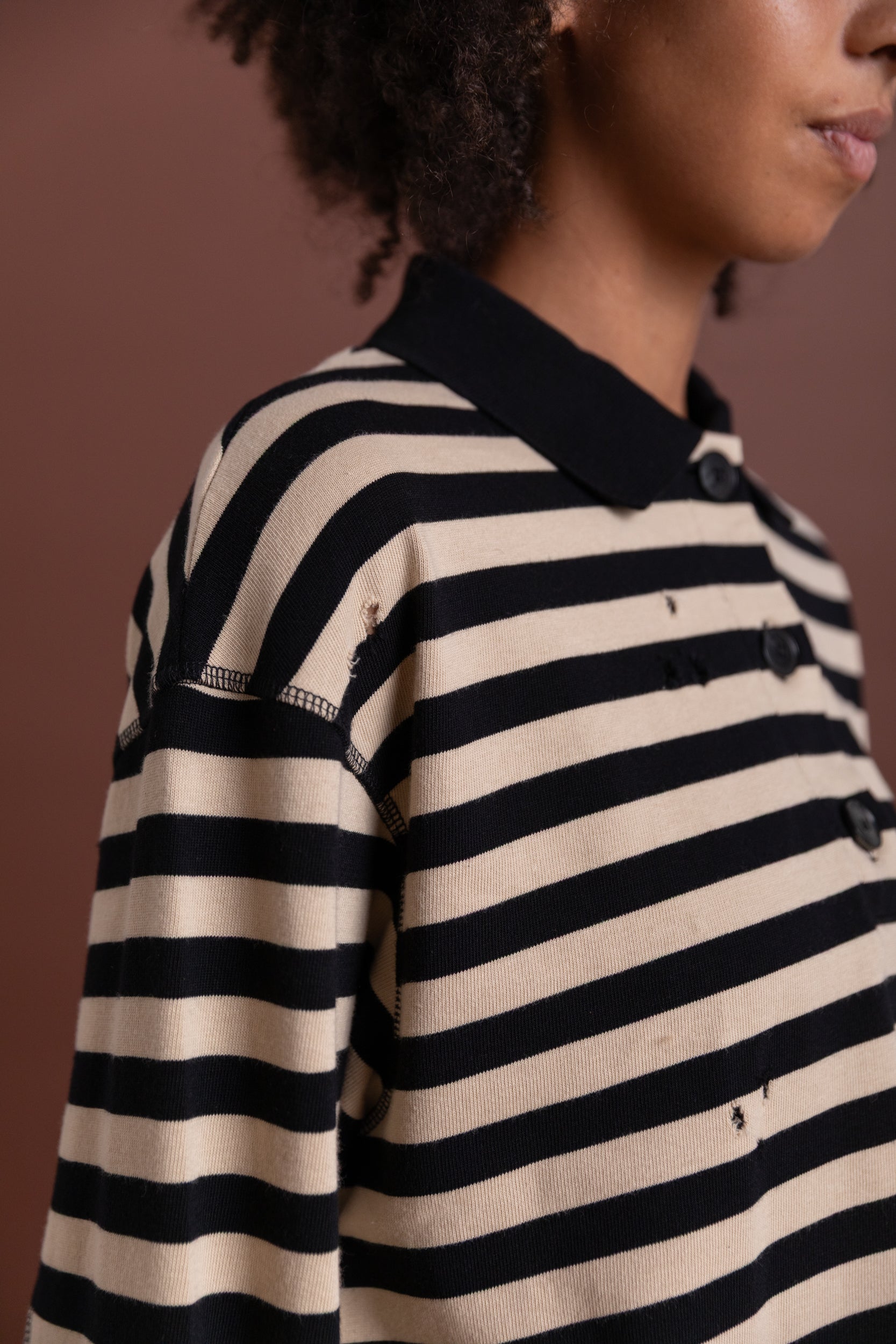 CROPPED FRACTURED POLO