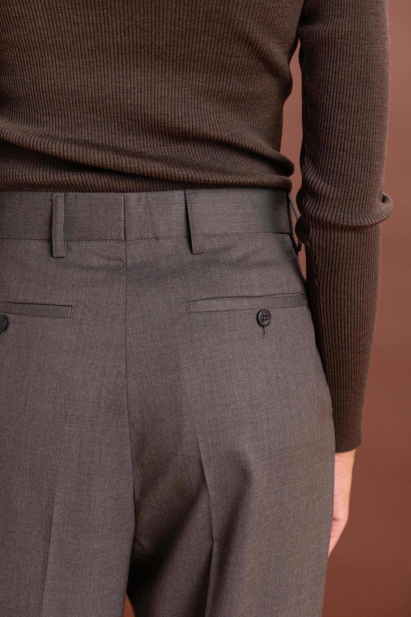 PRIMARY TROUSERS IN TAUPE WOOL