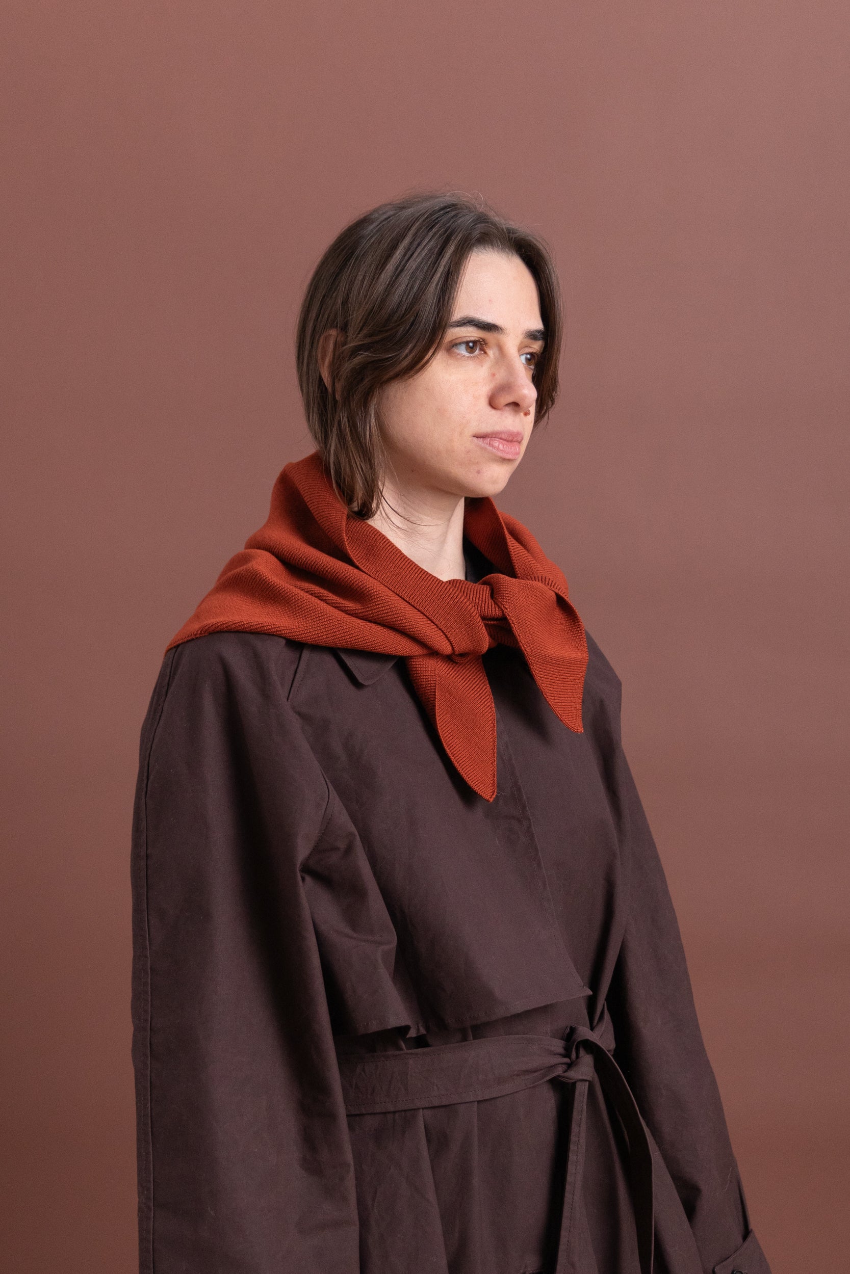 BANDANA SCARF IN SCARLET