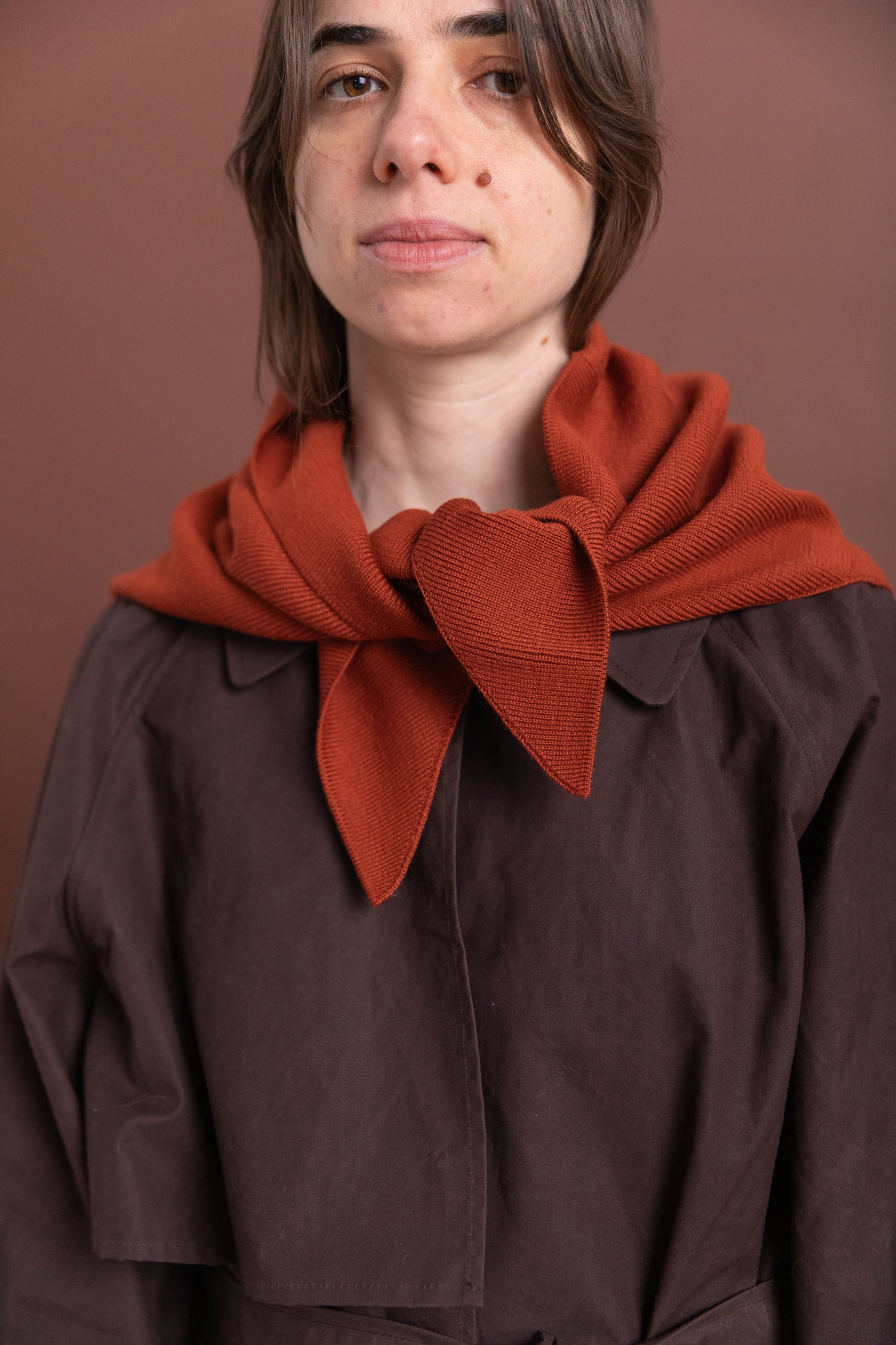 BANDANA SCARF IN SCARLET