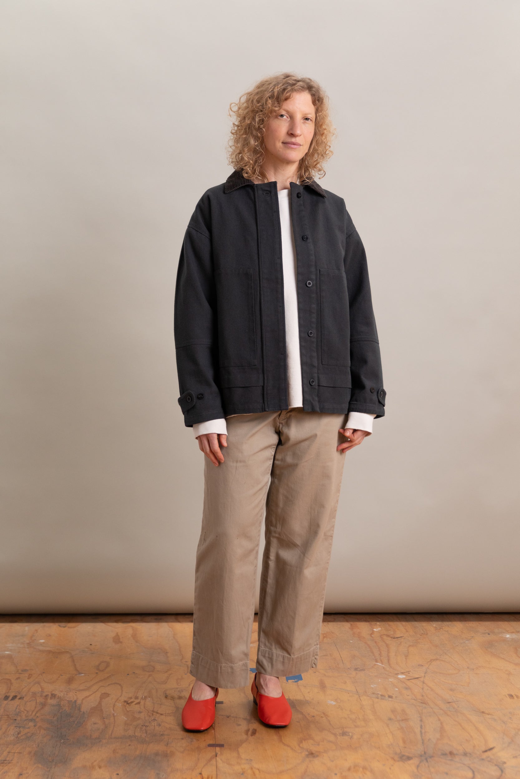 FIELD JACKET IN FADED BLACK