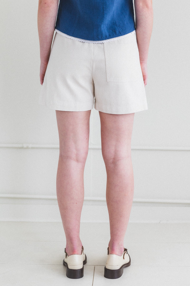 FIELD SHORT IN CREAM