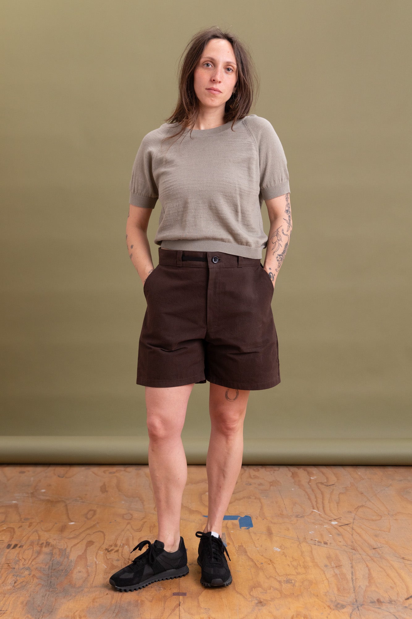 RAGLAN TEE IN FOG GREEN