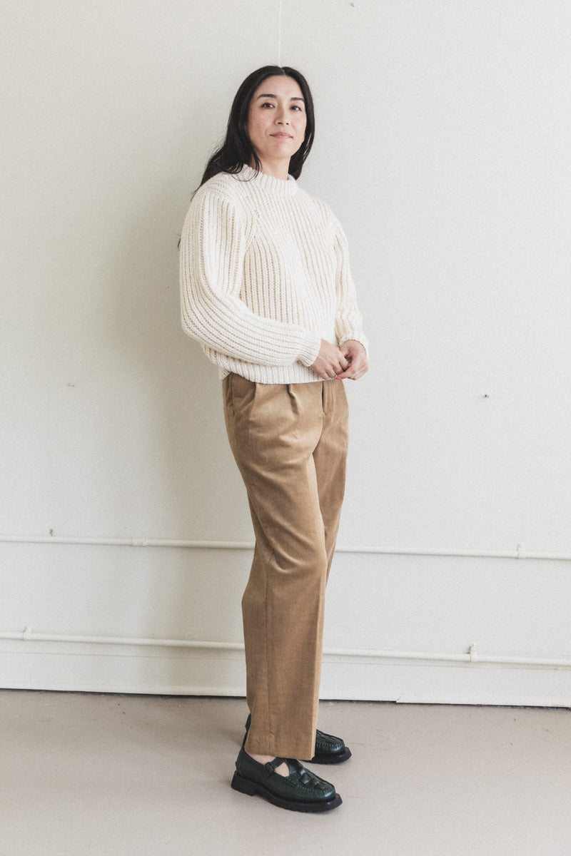 OMBU SWEATER IN IVORY