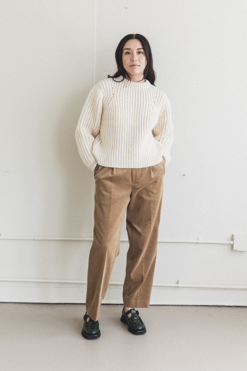 OMBU SWEATER IN IVORY