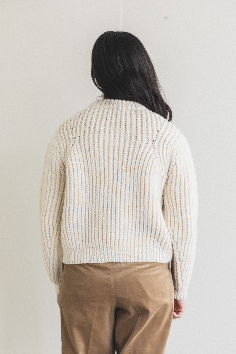 OMBU SWEATER IN IVORY