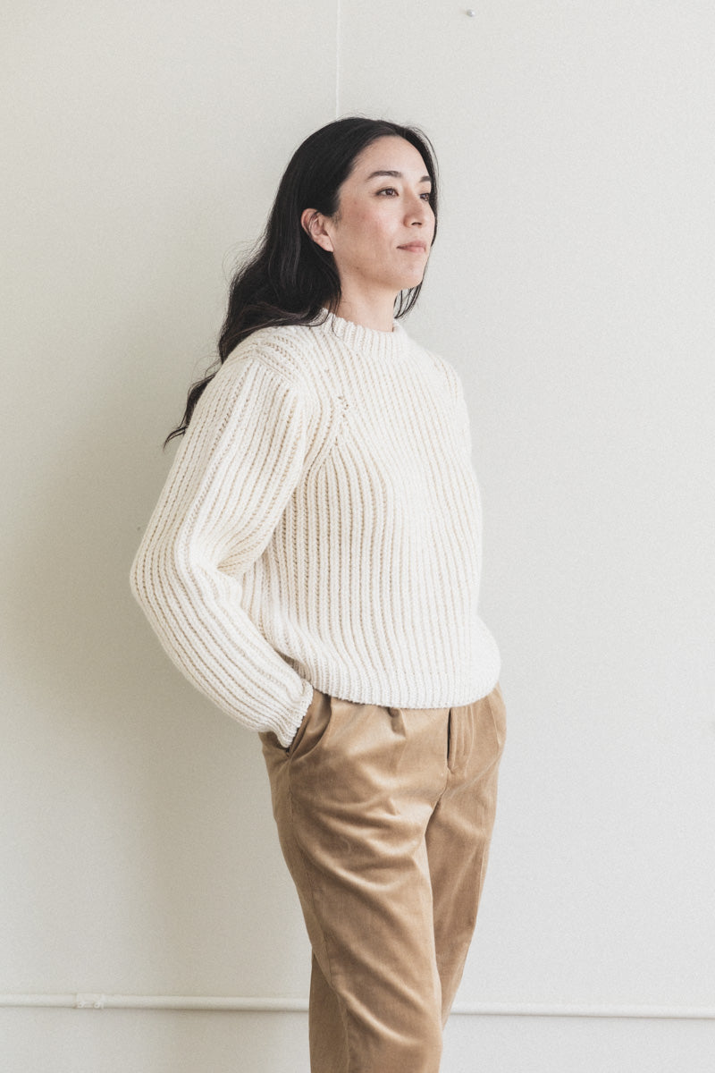 OMBU SWEATER IN IVORY