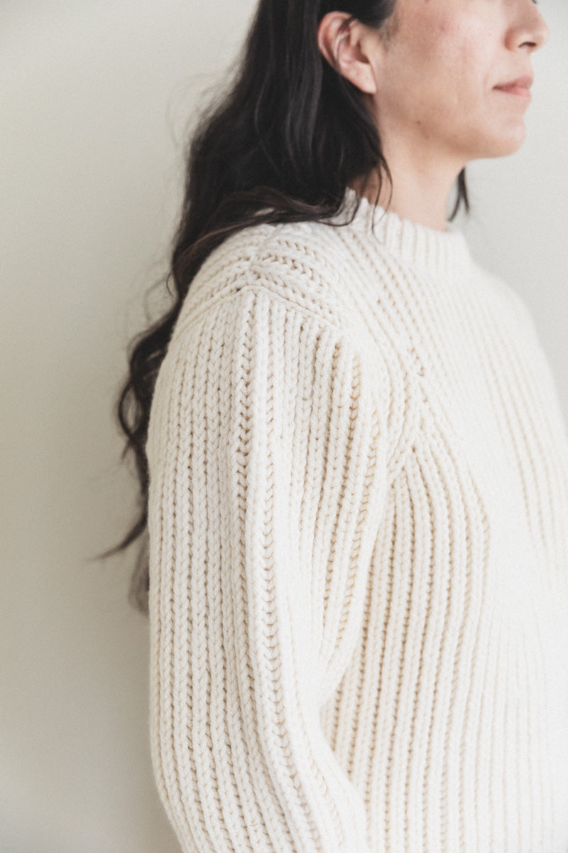 OMBU SWEATER IN IVORY