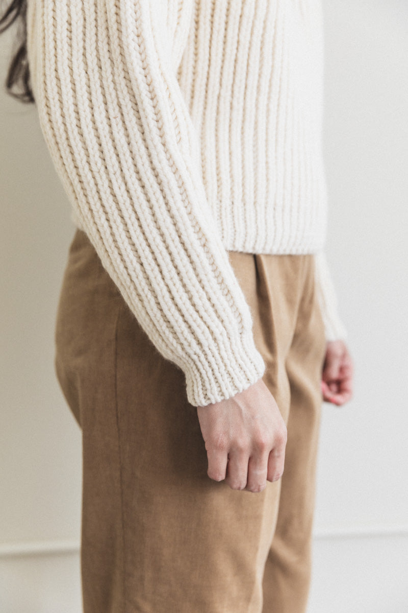 OMBU SWEATER IN IVORY