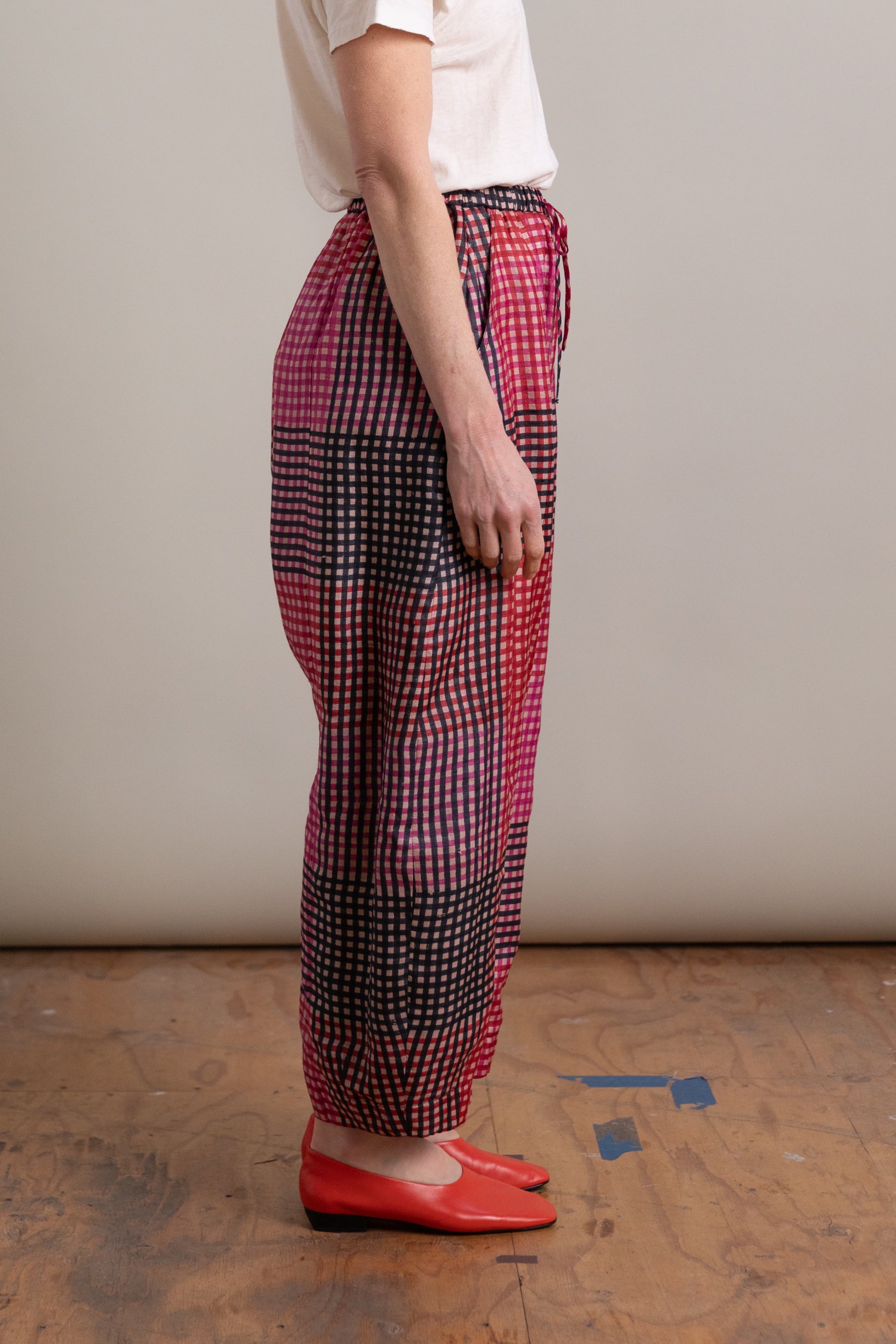 ASHBOLT PANTS IN PINK SILK CHECK