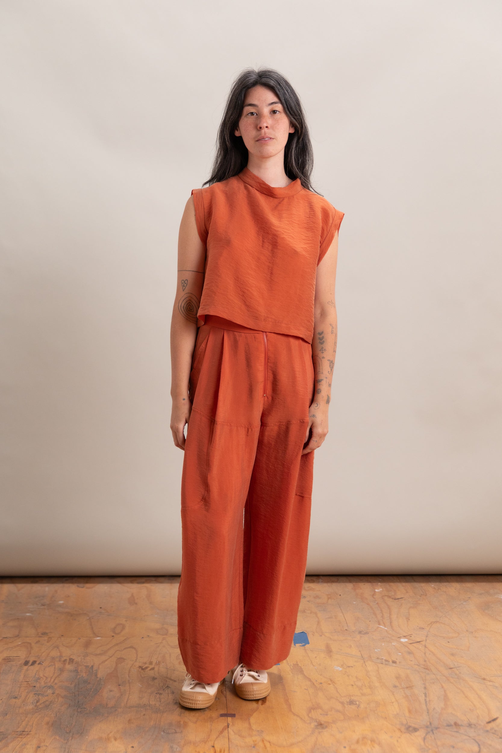 BACCHUS TOP IN TERRACOTTA POPPY