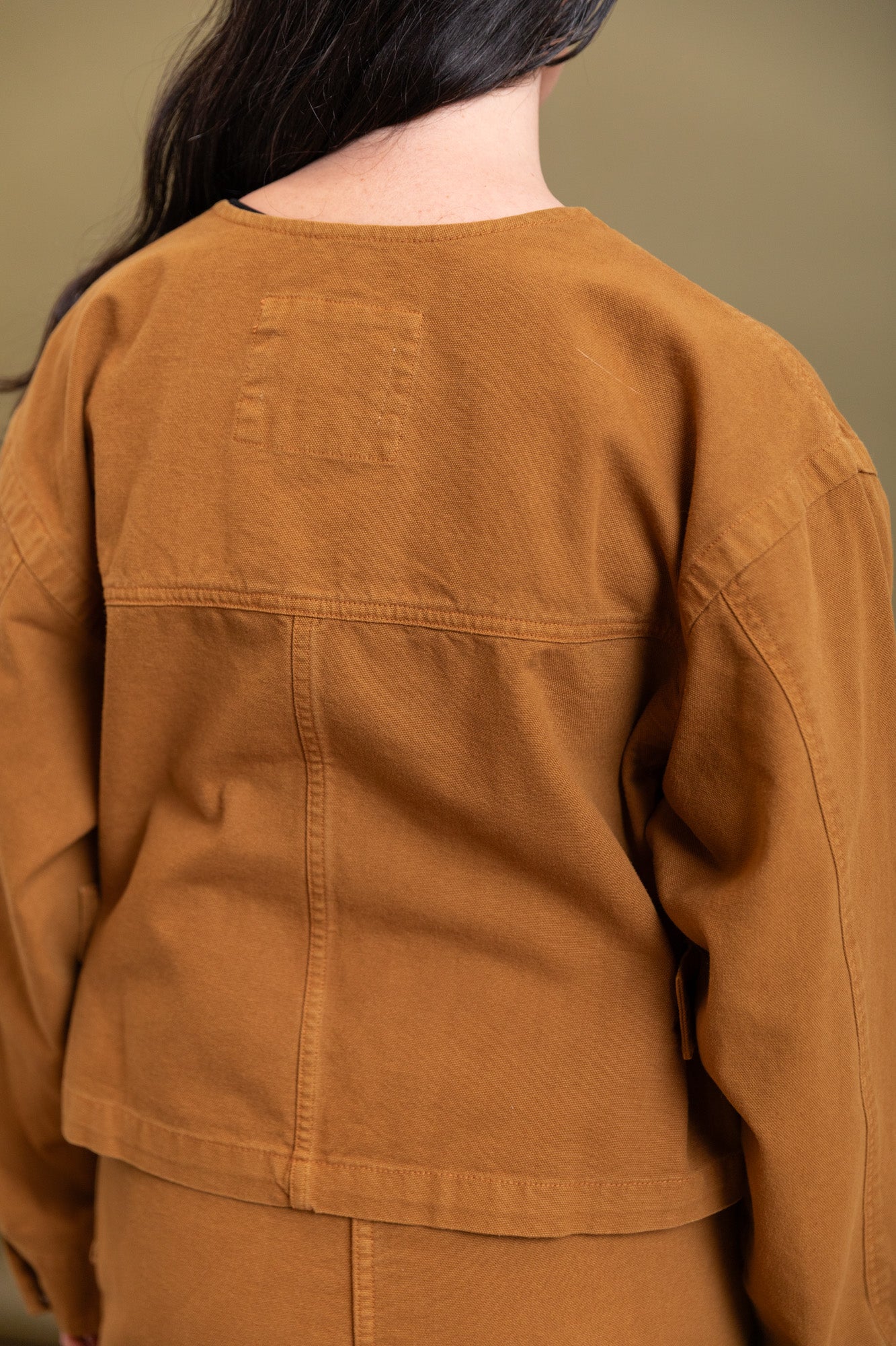 BRITELL JACKET IN GOLD COTTON CANVAS