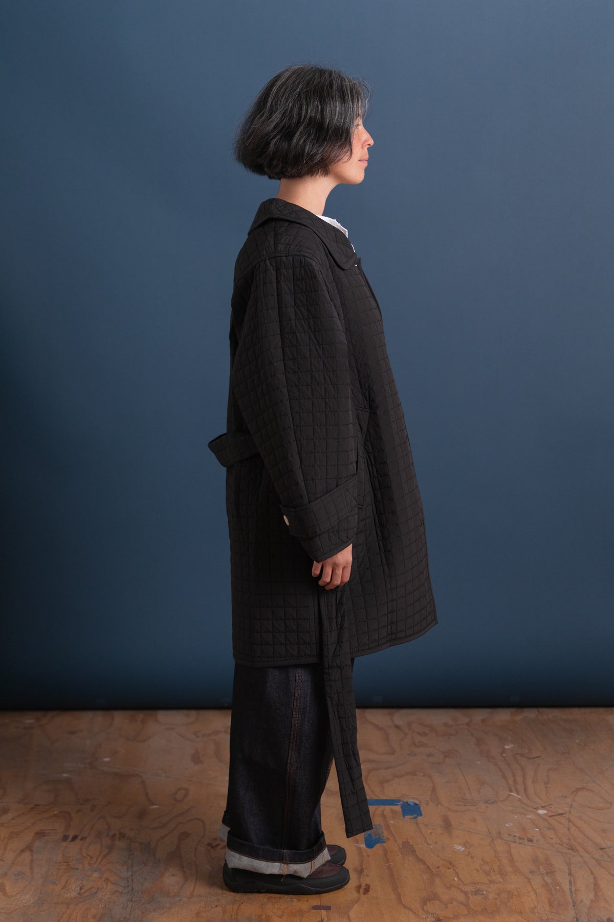 DAMA JACKET IN BLACK GEO PUFF