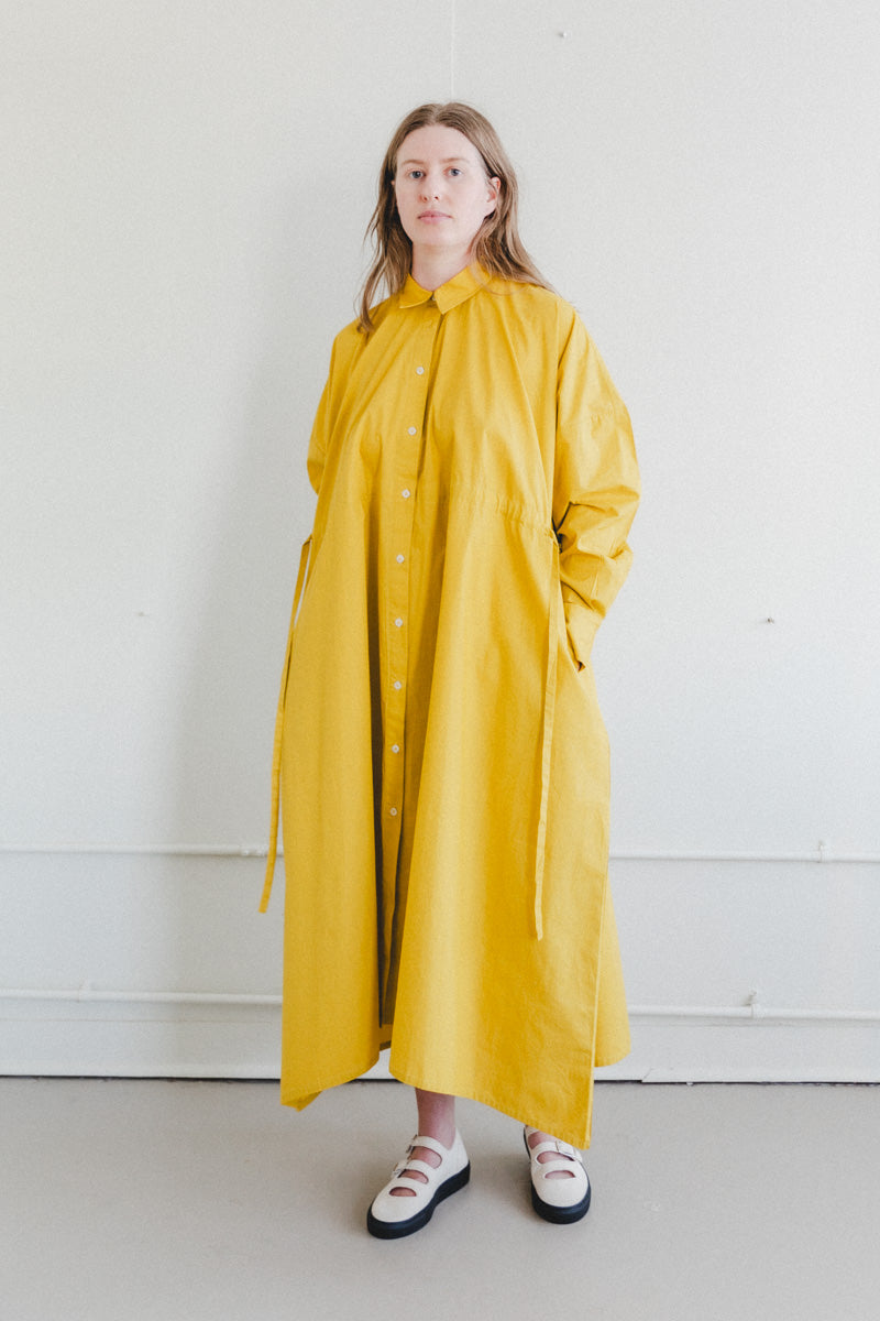 VERMOUTH DRESS IN CHARTREUSE COTTON
