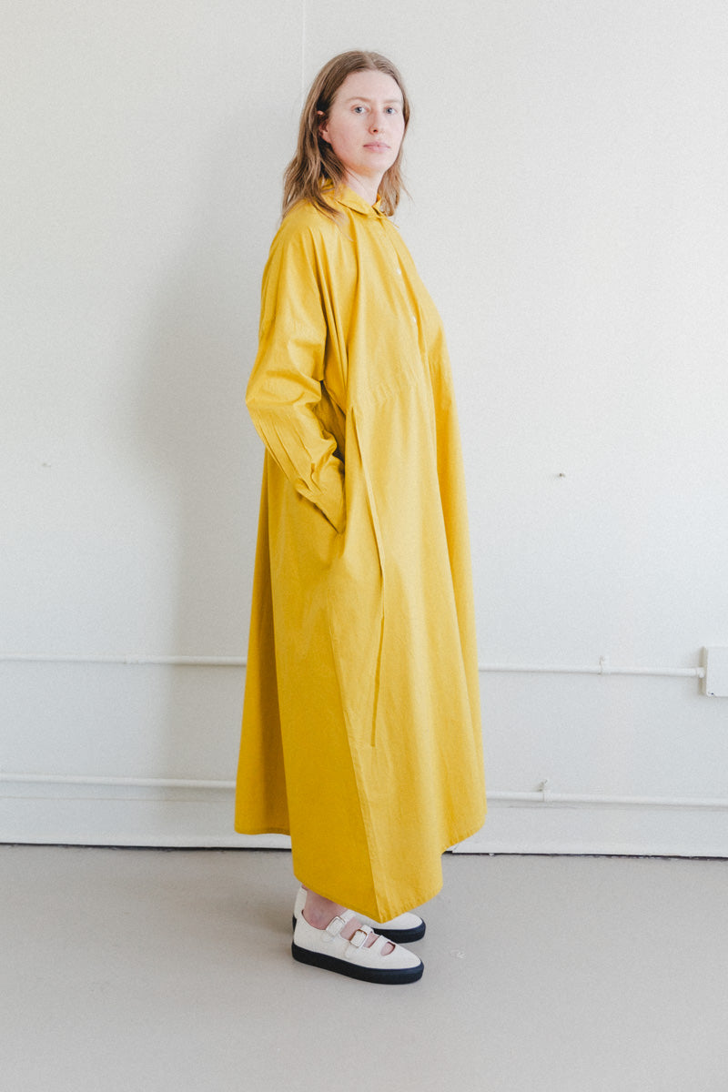 VERMOUTH DRESS IN CHARTREUSE COTTON