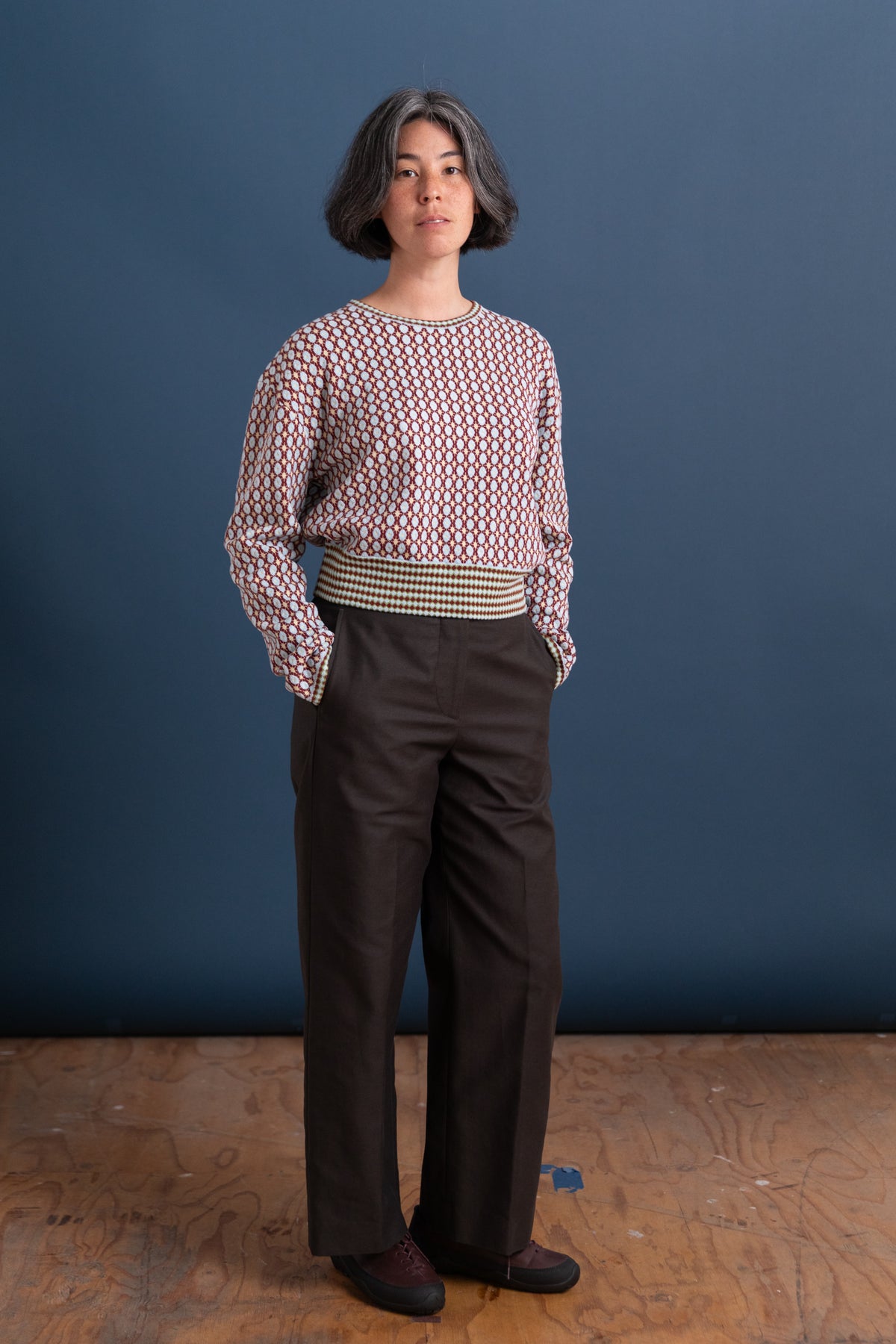 HATTIE PULLOVER IN CHENILLE JACQUARD