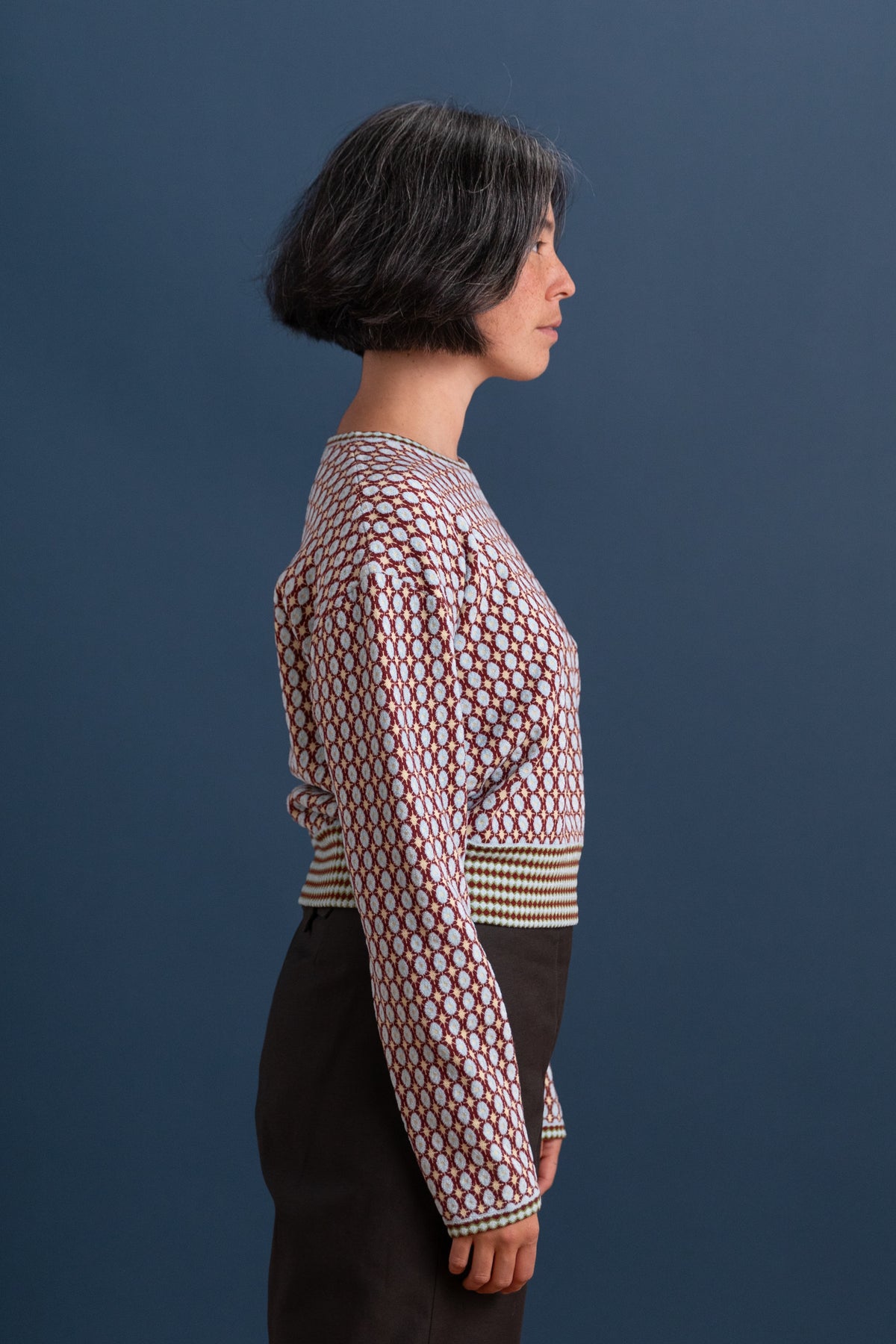 HATTIE PULLOVER IN CHENILLE JACQUARD