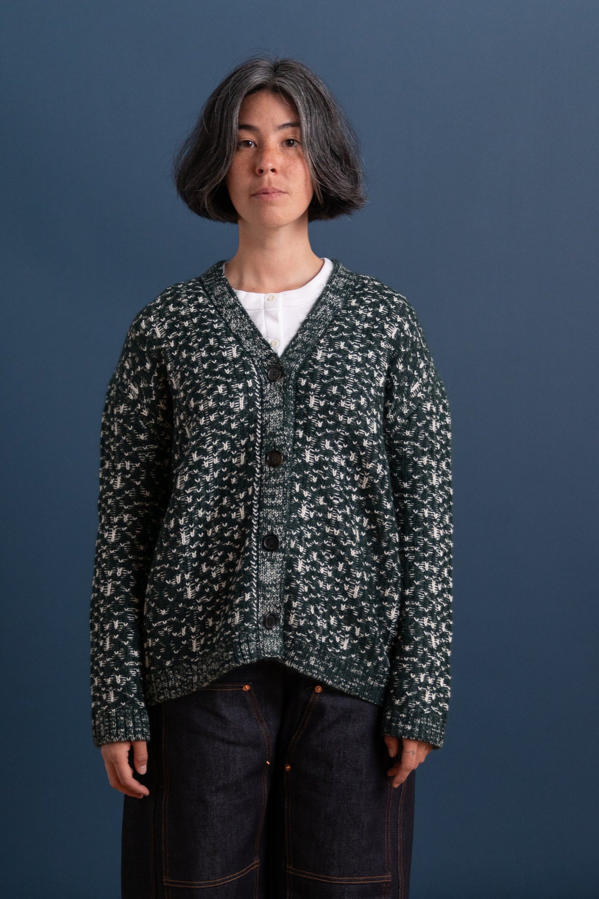 HEDDA CARDIGAN IN FOREST FAIRISLE