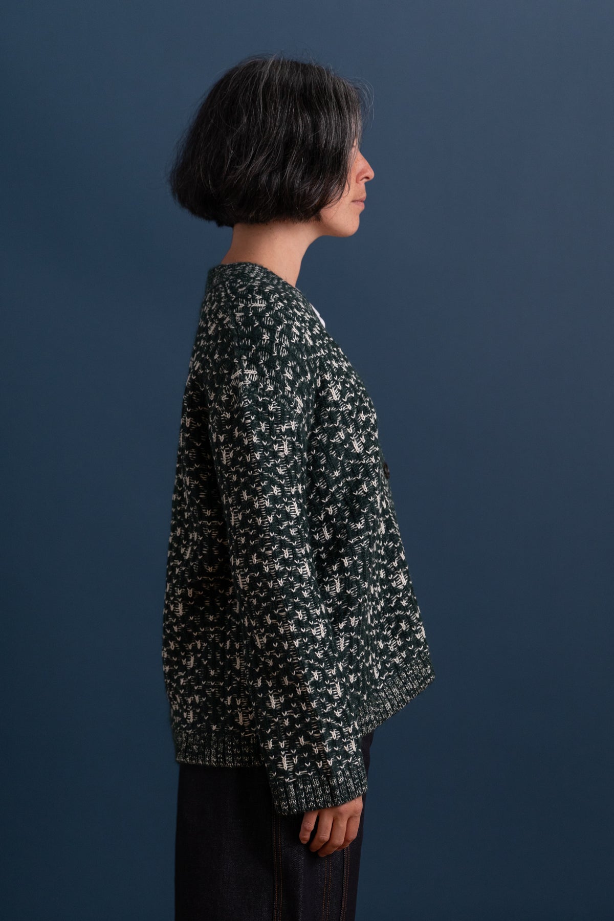 HEDDA CARDIGAN IN FOREST FAIRISLE
