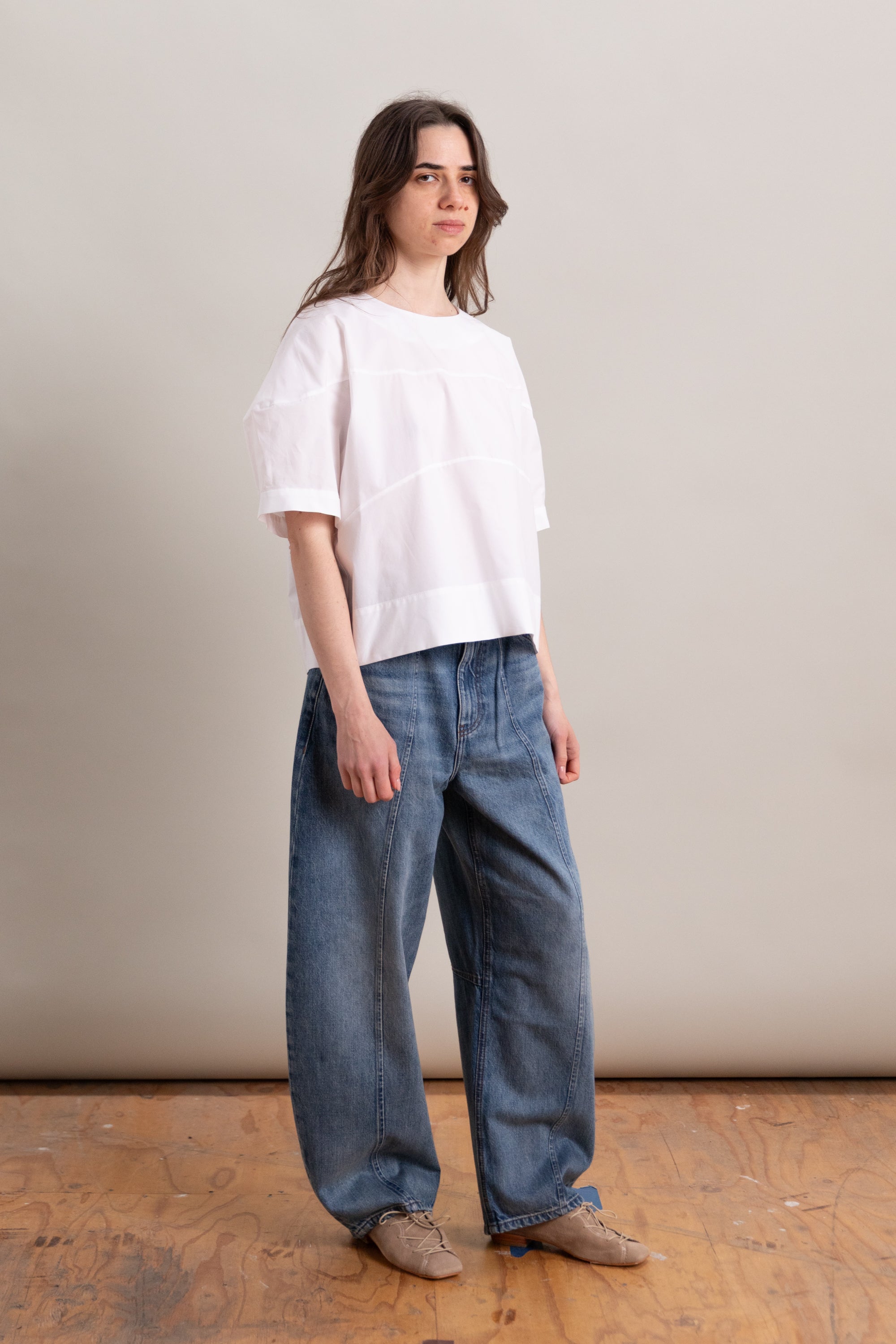 RUGBY TOP IN WHITE CRISP COTTON