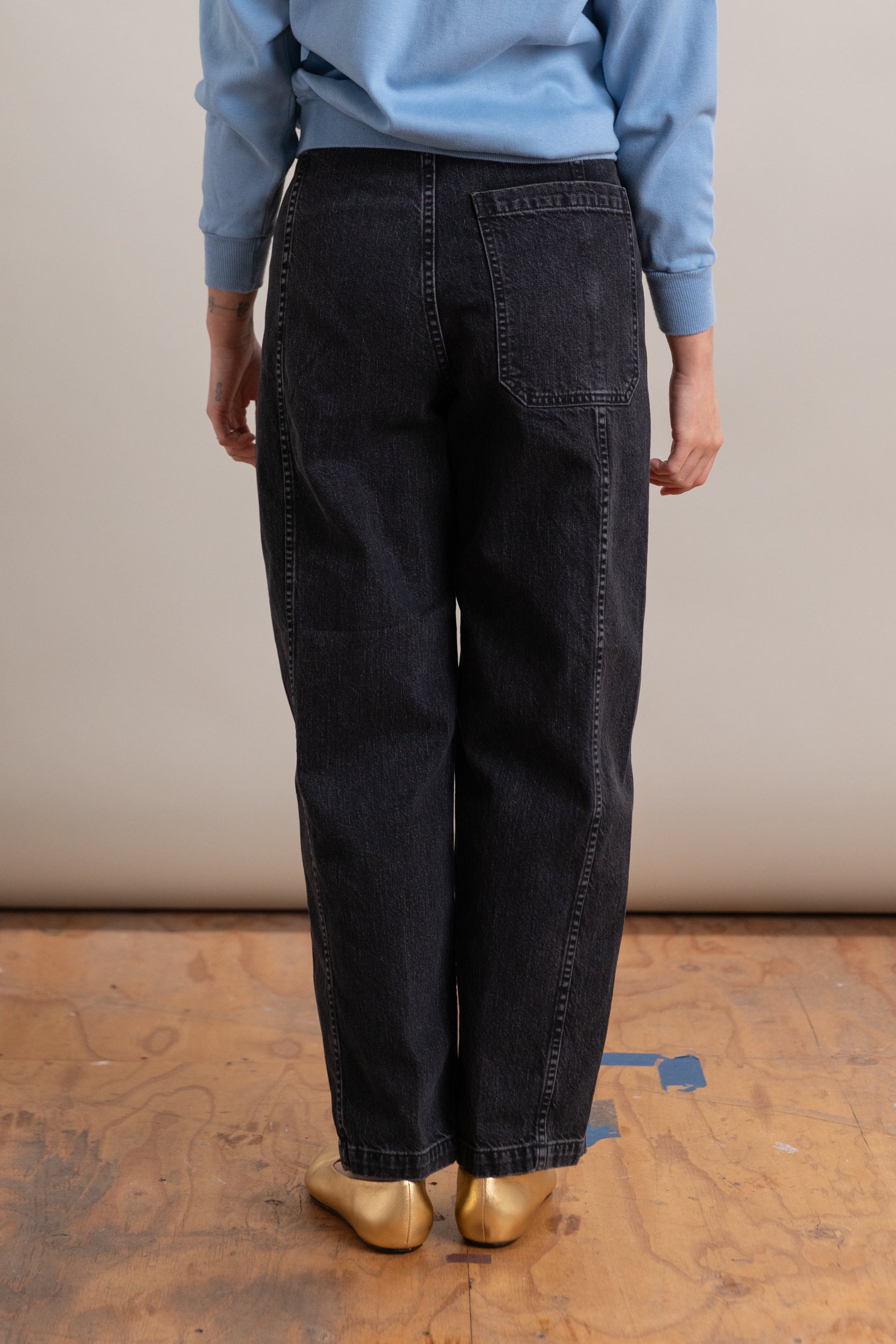 TAMAR PANT IN BLACK WASHED SALINAS DENIM