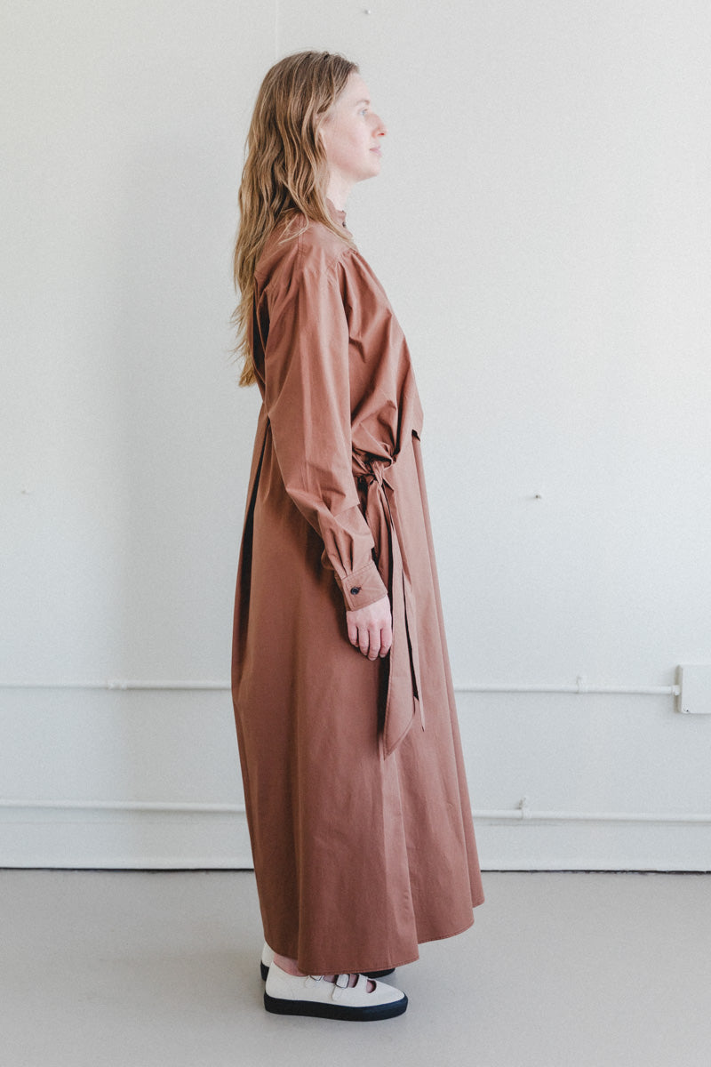 ELAN SHIRT DRESS IN SIENNA COTTON