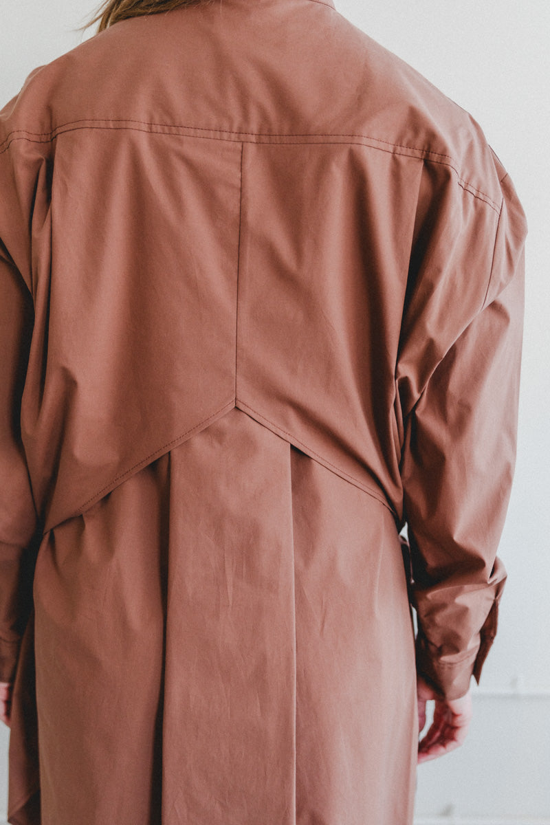 ELAN SHIRT DRESS IN SIENNA COTTON